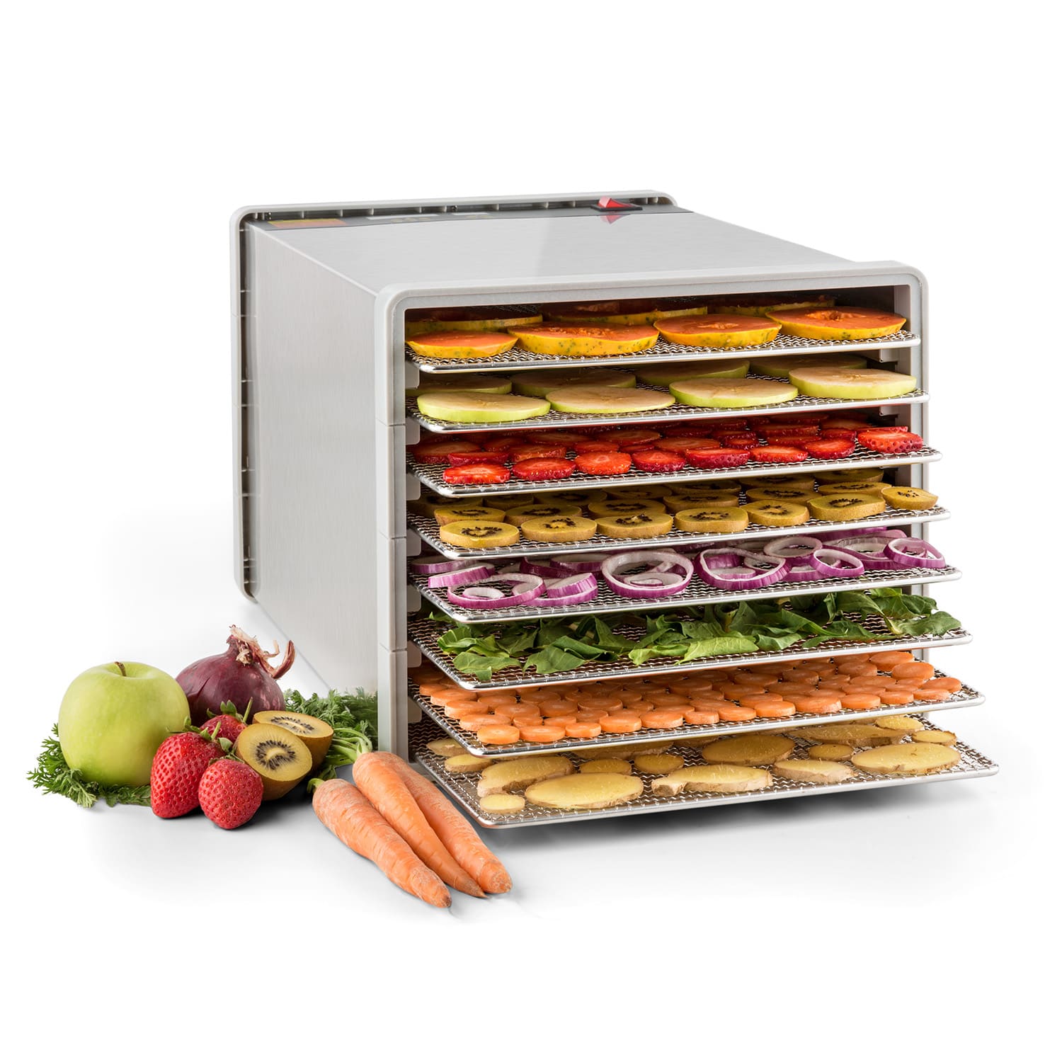 Fruit Jerky Steel 8, sušička, dehydrátor, 630 W, 8 poschodí, ušľachtilá oceľ