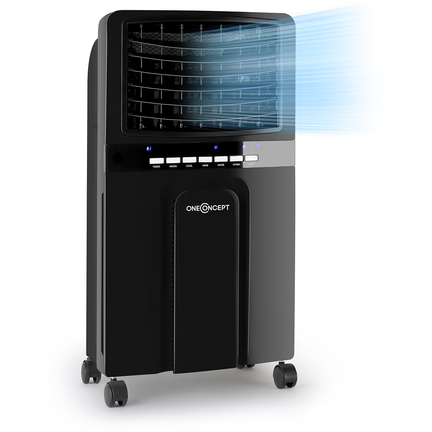Baltic Black 3-in-1 Luftkühler 360 m³/h 65 W 6 Ltr Fernbedienung mobil