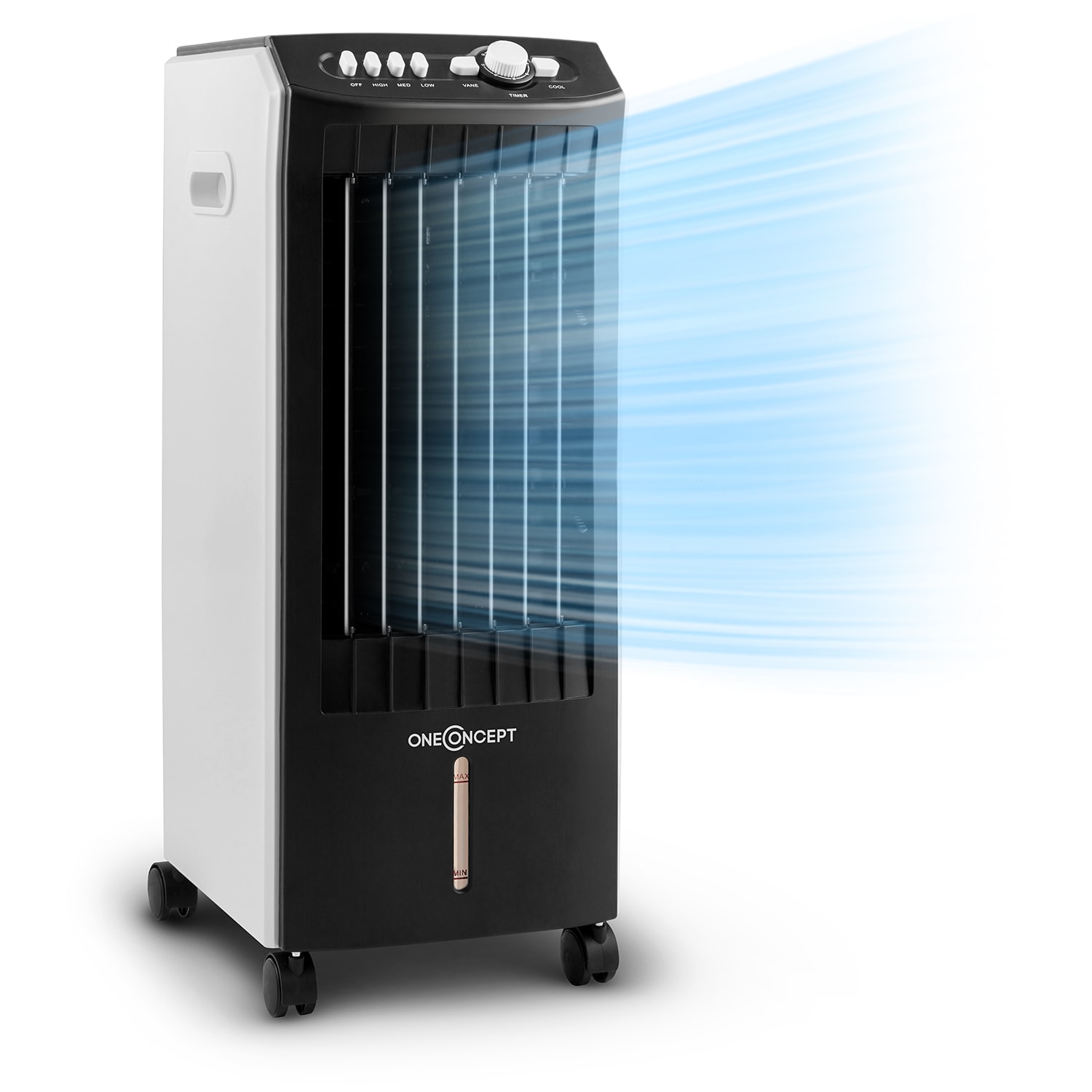 MCH-1 v2 3-in-1 Luftkühler Ventilator Luftbefeuchter 360 m³/h | 65 Watt | 7 Liter | 3 Geschwindigkeiten | Oszillation | Fernbedienung | mobil