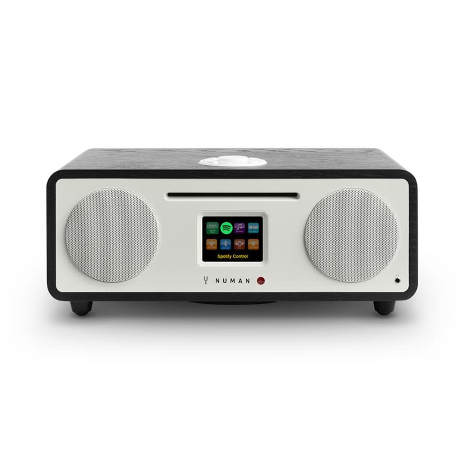 NUMAN Two - 2.1 design internetradio met cd speler 30W USB bluetooth Spotify Connect DAB+ bediening per app podcast