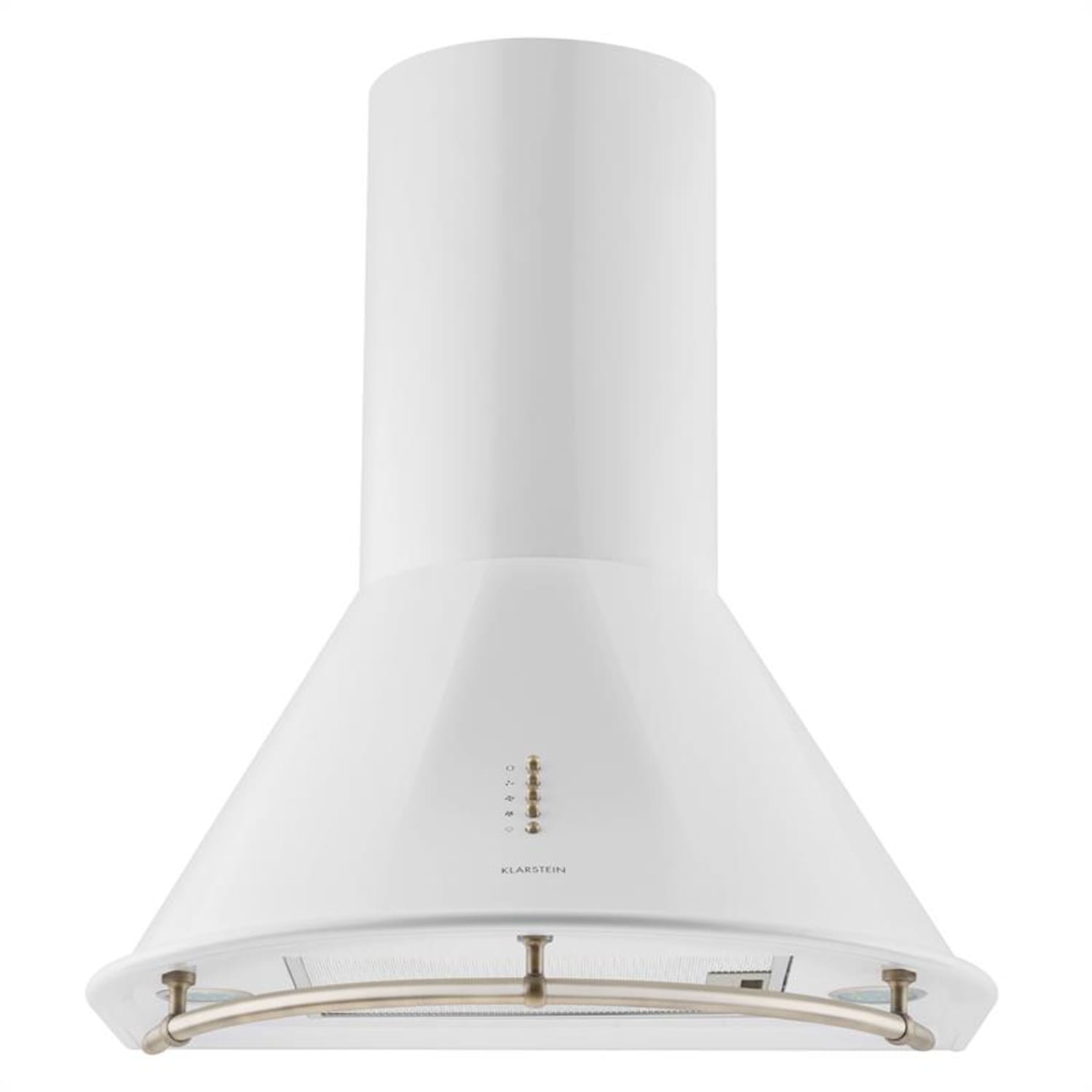Lumio Neo, digestoř, 60 cm, komínová, 610 m³/h, retro design, nerezová ocel, bílá