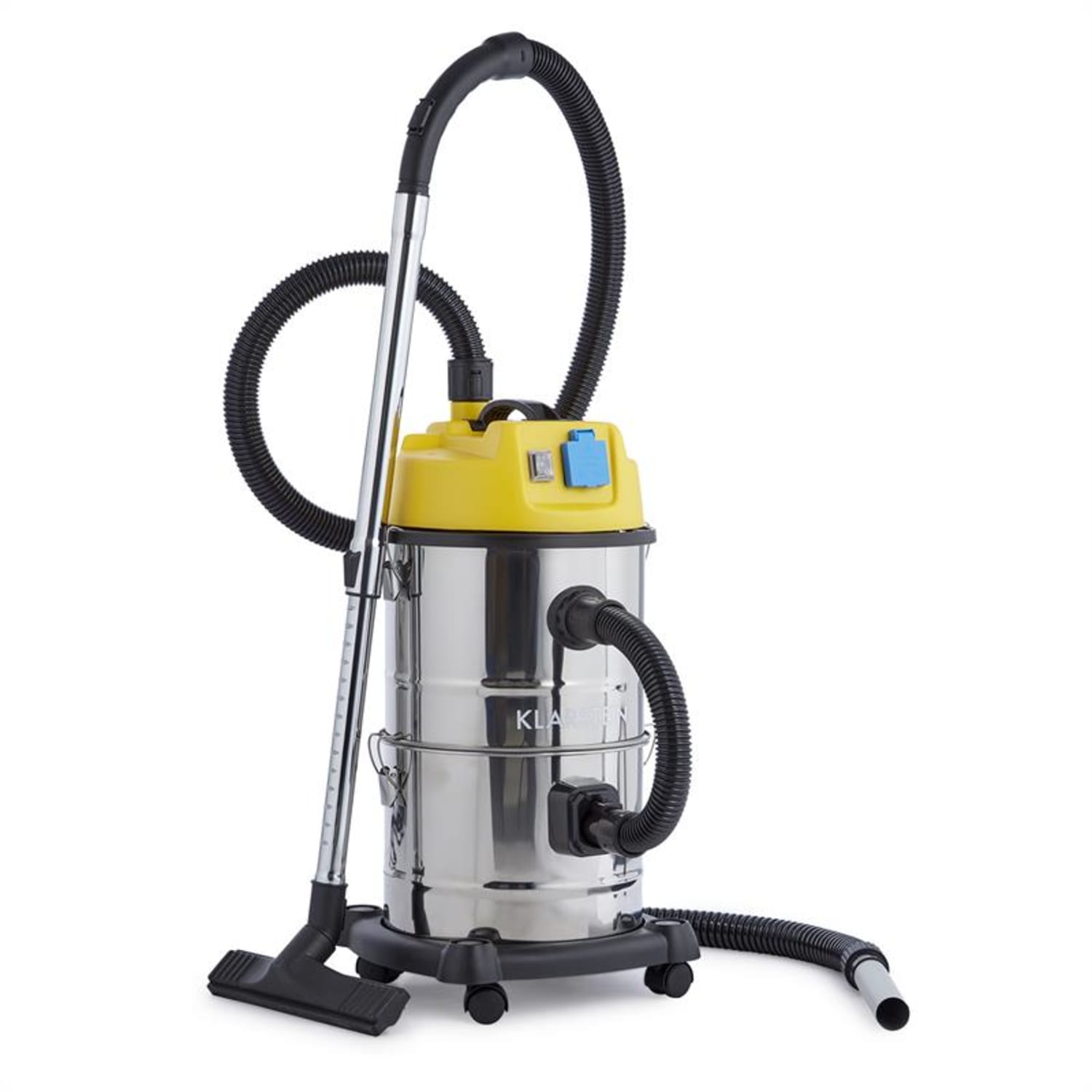 Reinraum 3-in-1, priemyselný vysávač, pre mokré/suché vysávanie, vysávač popola, 1800 W, 30 l, ušľachtilá oceľ