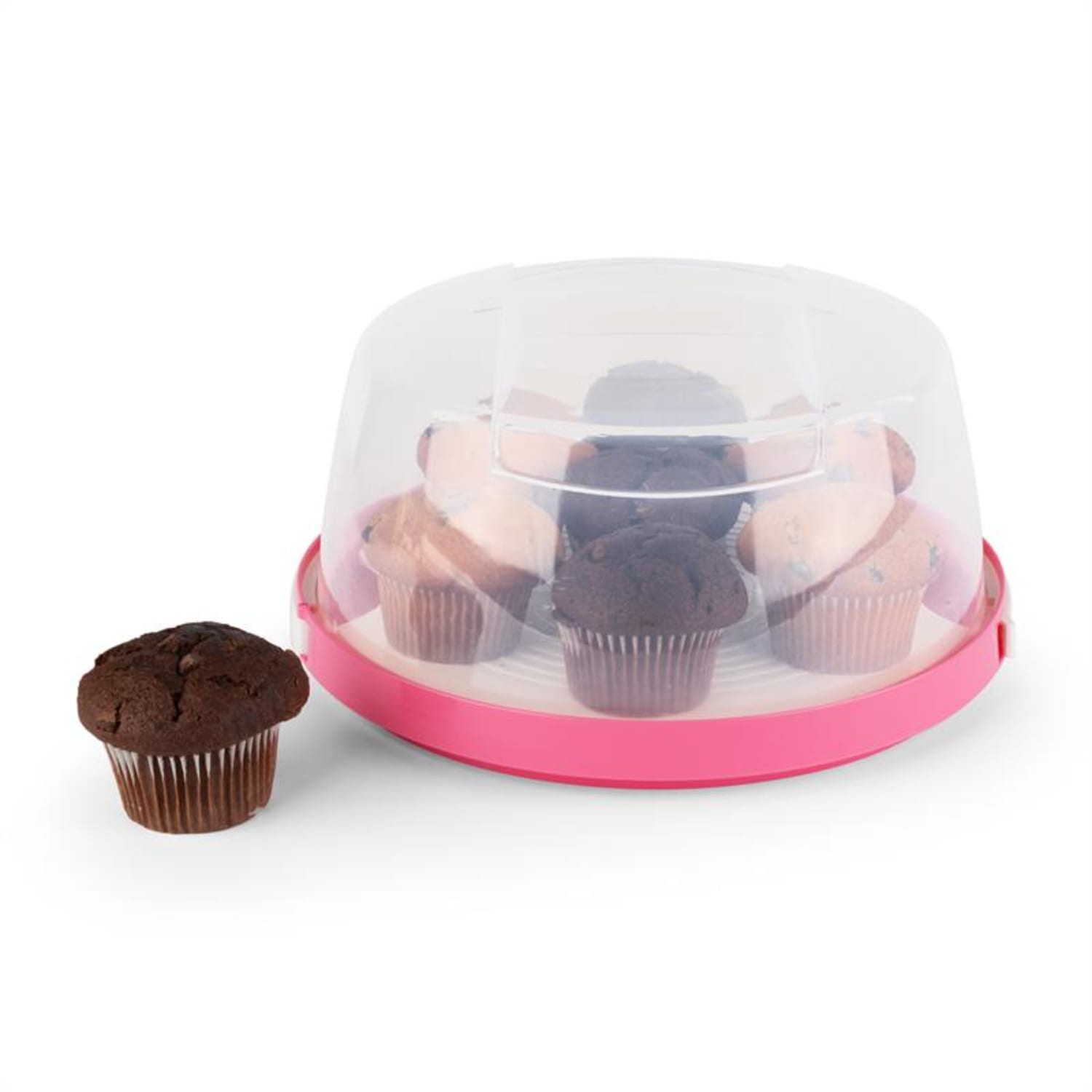 Pinkkäppchen Tortenglocke Kuchenbox Ø26cm pink