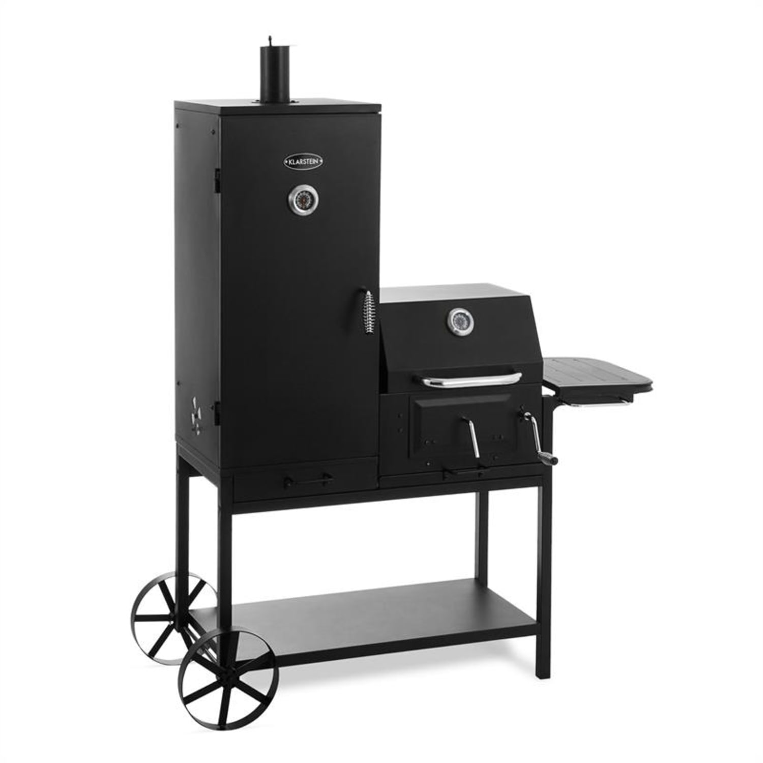 Fleischbrocken Barbacoa de carbón Ahumador Parrilla negra