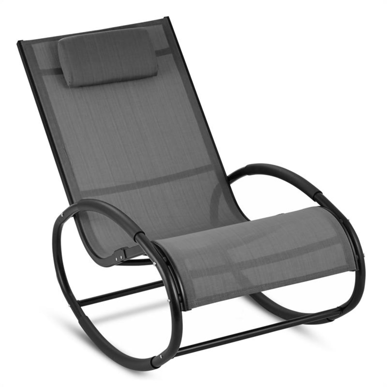 Retiro Poltrona Oscillante Sedia a Dondolo Alluminio Poliestere grigio
