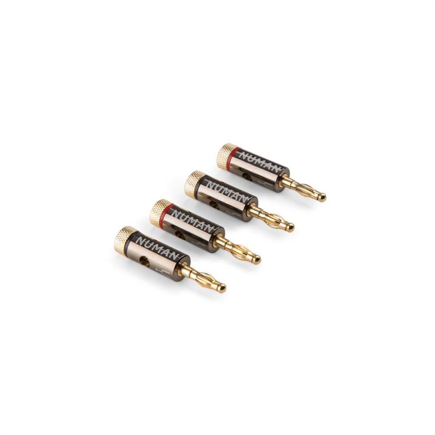 Banana Plug, prémiový banánikový konektor, pozlátený 24-karátovým zlatom, 4 mm²