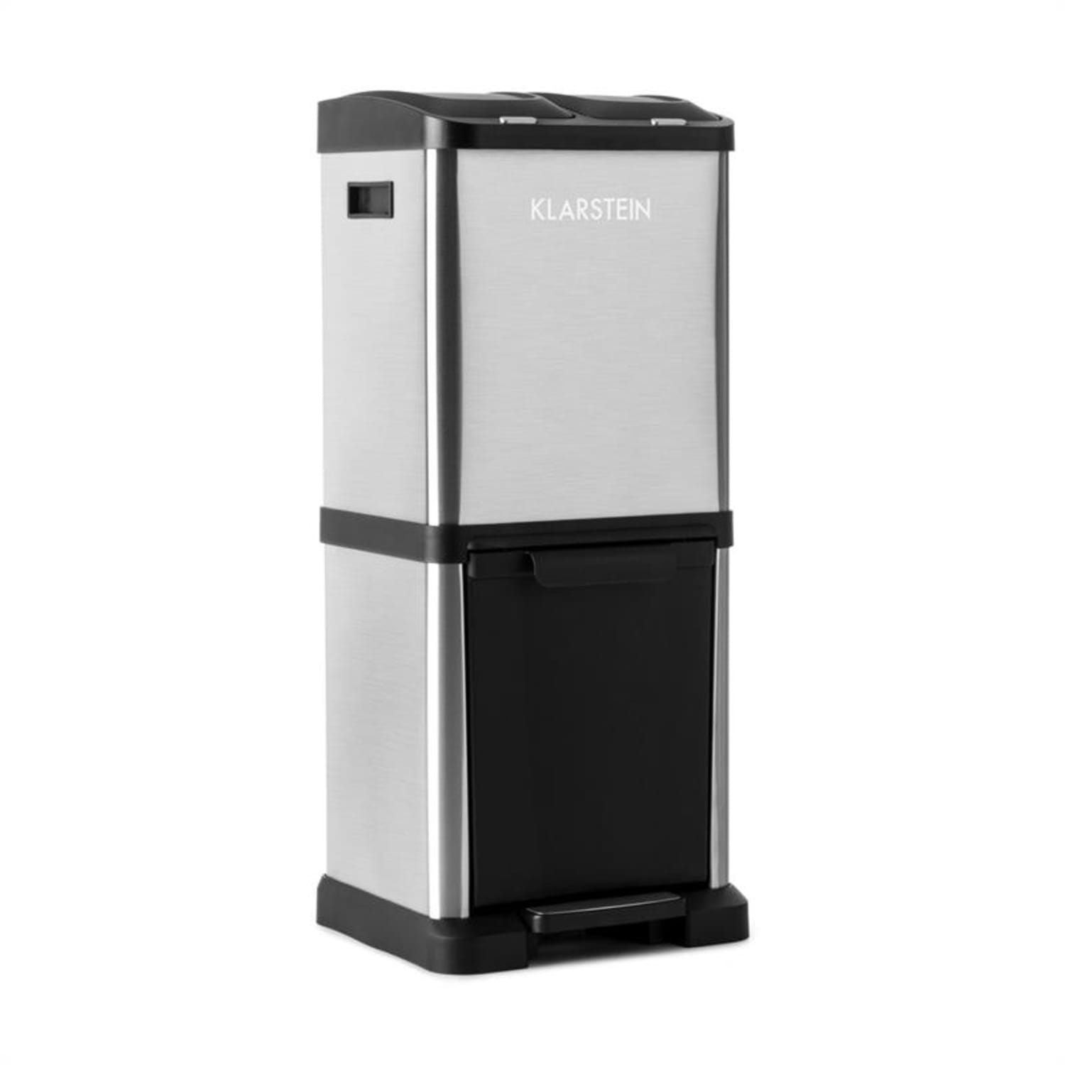 Ökosystem² Mülleimer Mülltrenner 30L (1 x15L, 2x7,5 L) PE Edelstahl