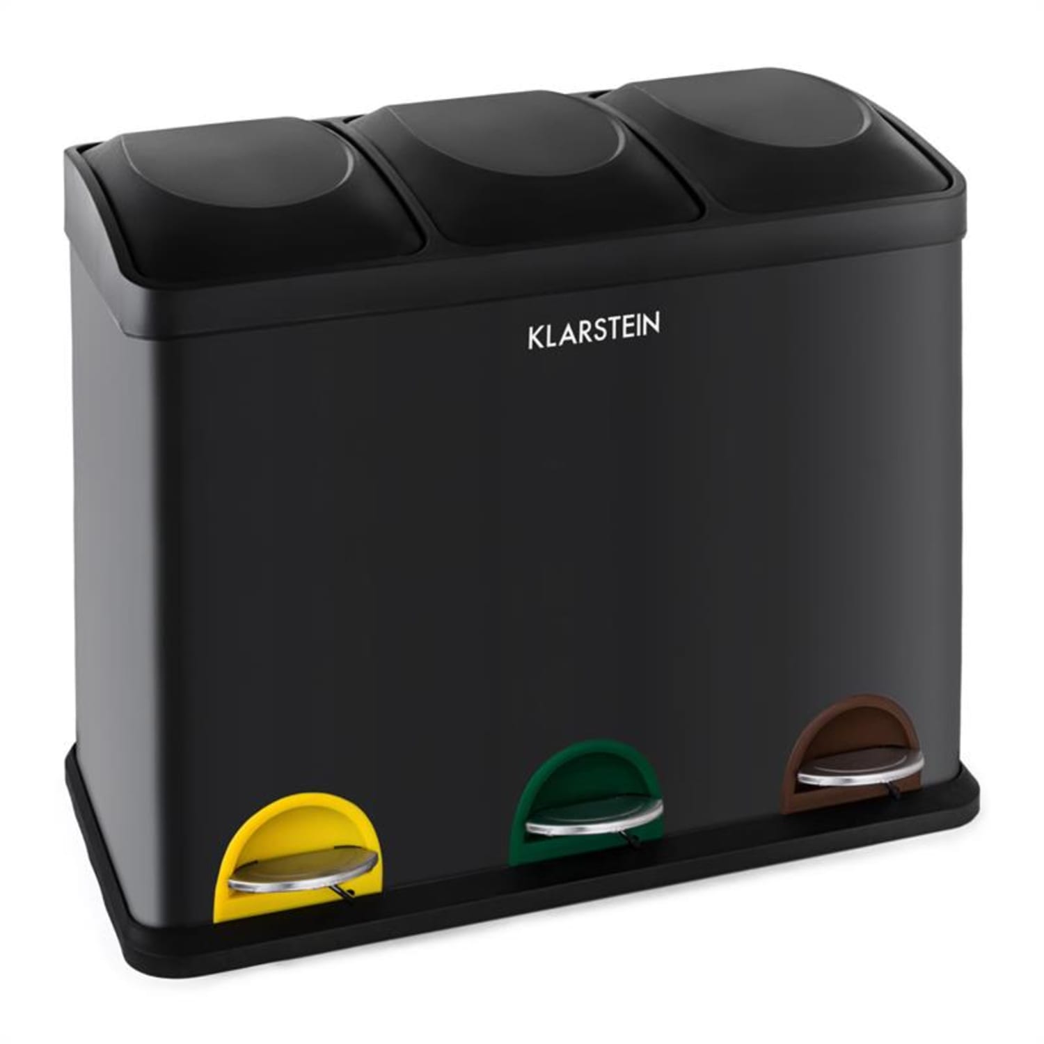 Ökosystem afvalemmer pedaalemmer afvalscheider 45L (3x15L) zwart