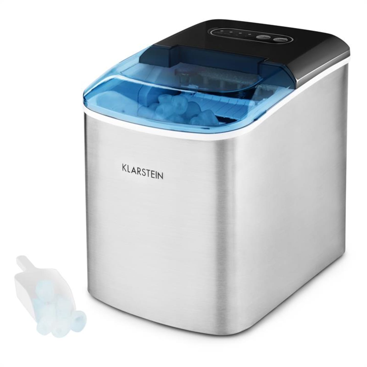 On-The-Rocks Eismaschine LED | 12kg je 24h | 2.1l | Edelstahl schwarz