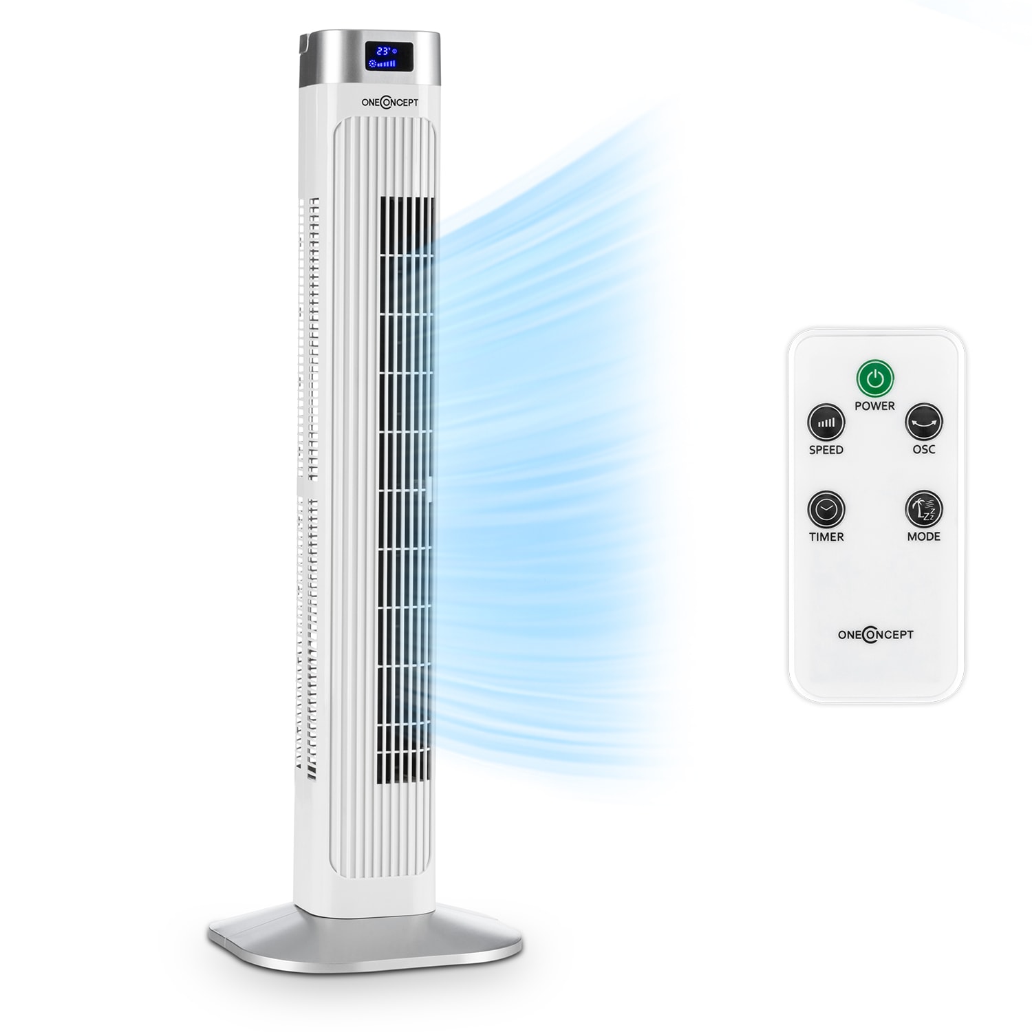 Hightower 2G Säulenventilator 42W 1.807 m³/h LED-Display Fernbedienung