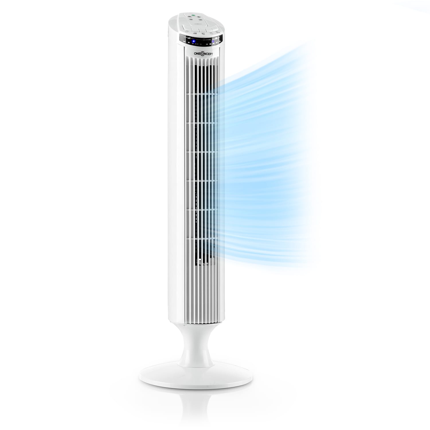 Blitzeis Column Fan Stand Fan 40W 45 ° Oscillation White