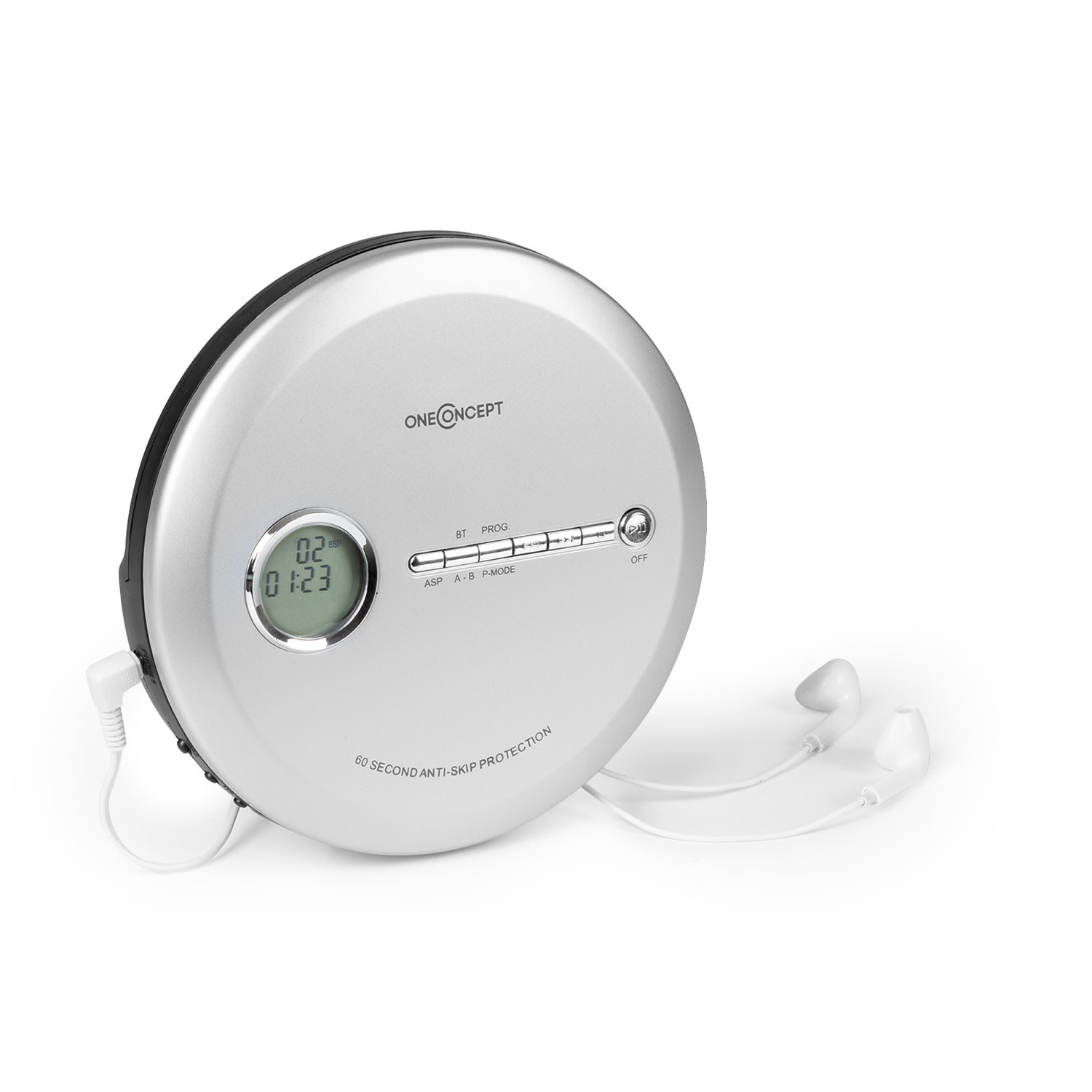 CDC 100MP3 Lettore CD portatile LCD ASP Amplificazione bassi 2x1, 5V, argento
