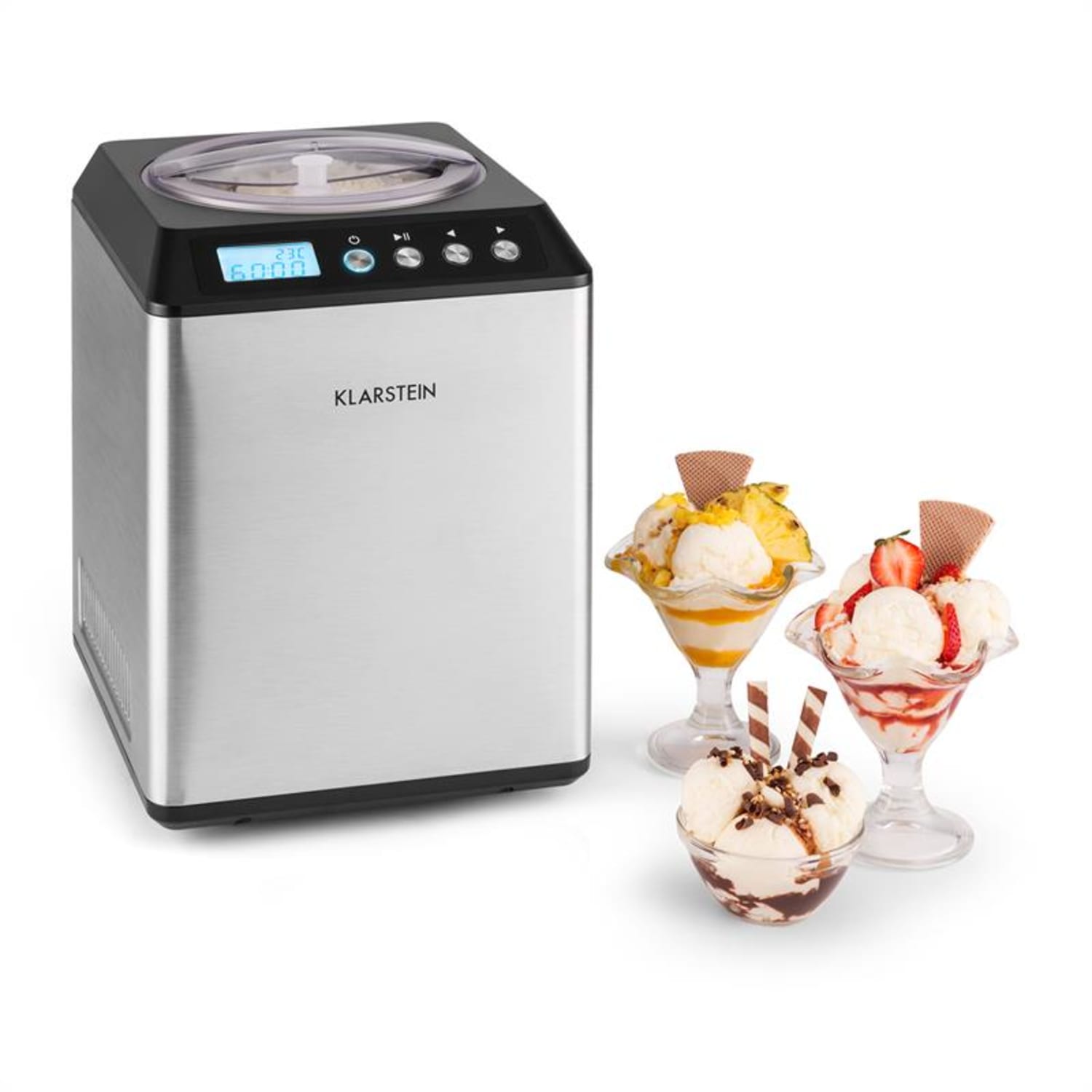 Vanilly Sky Family Eiscremebereiter Frozen Yoghurt 250W 2,5l silber