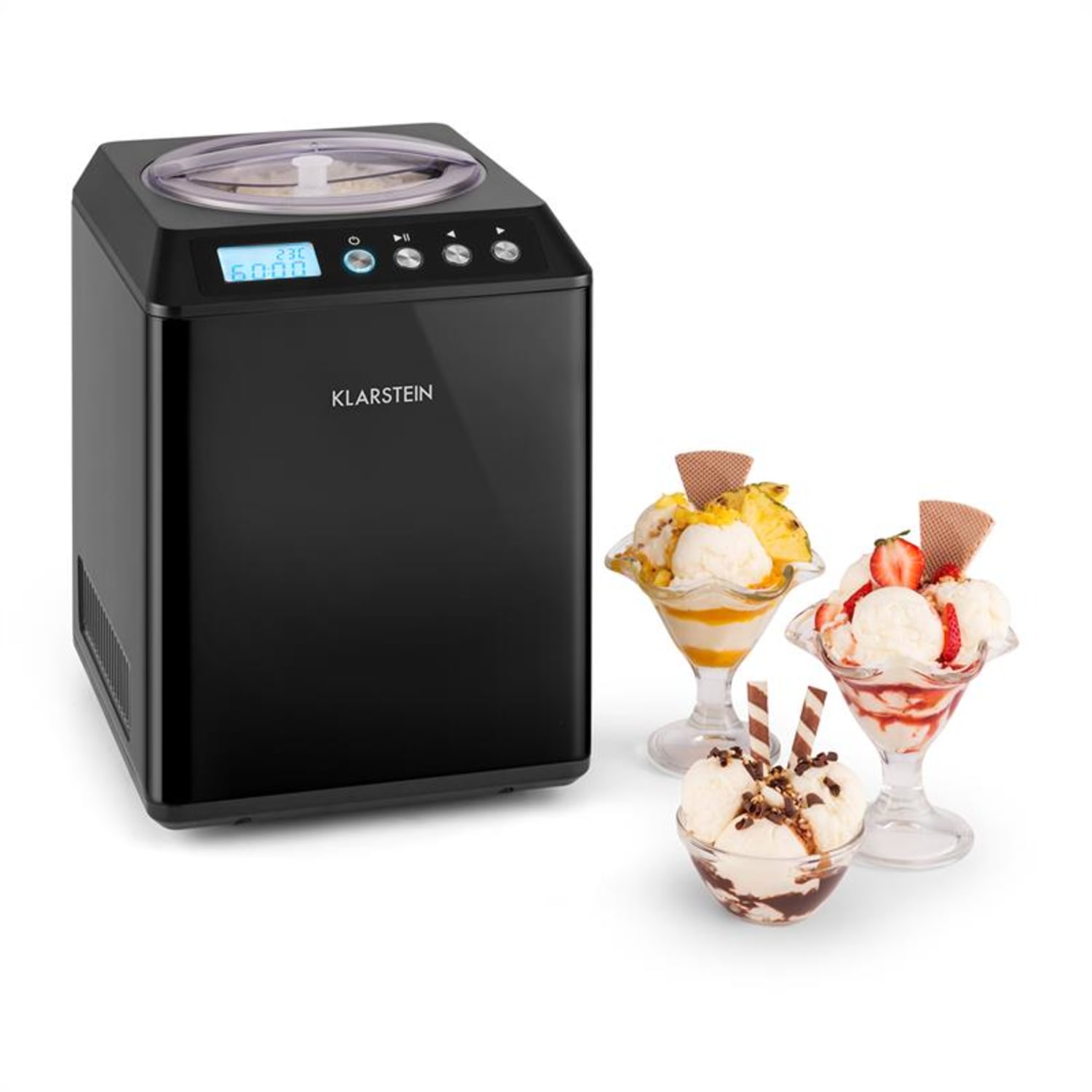 Vanilly Sky Family Eiscremebereiter Frozen Yoghurt 250W 2,5l schwarz