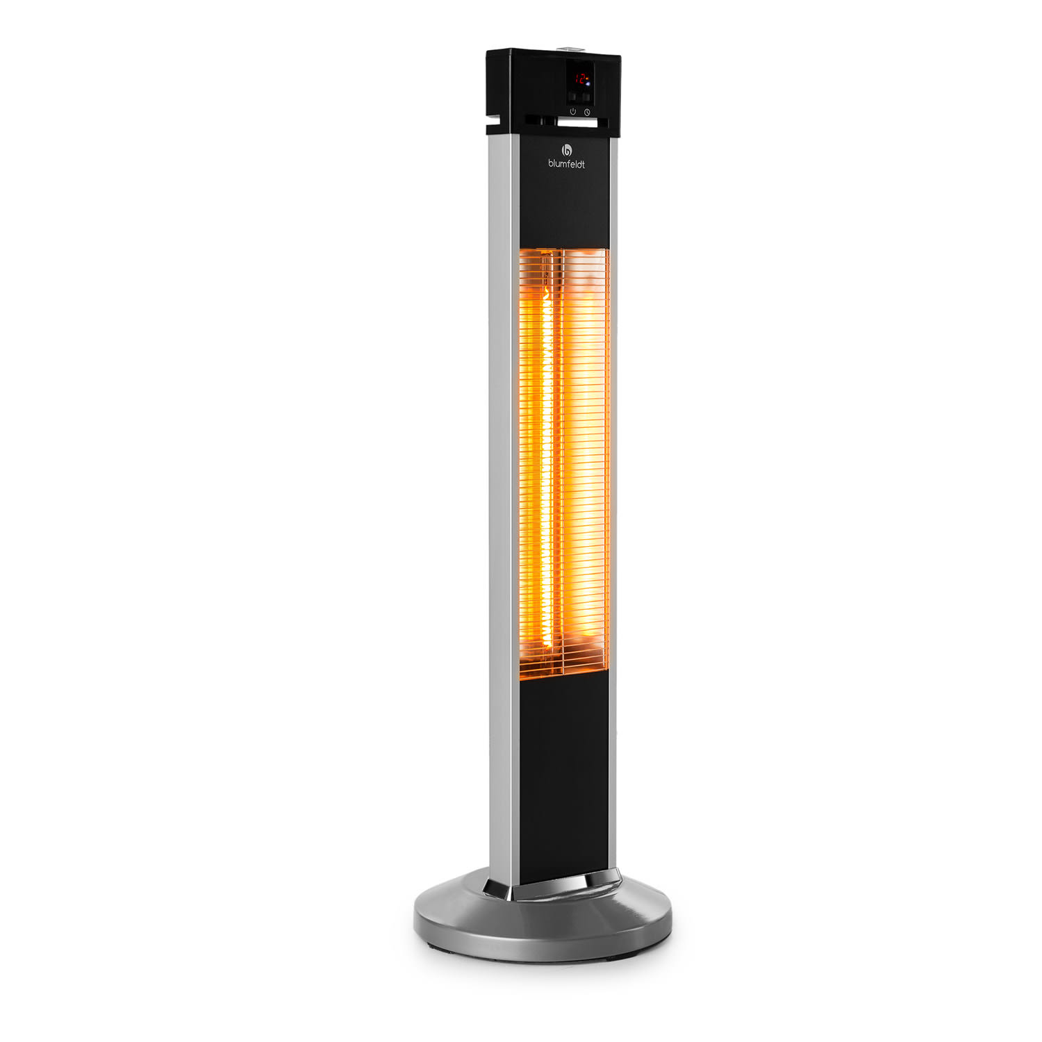 Heat Guru, стоящ нагревател, 2000W, 3 нива на нагряване, дистанционно управление, сребърен