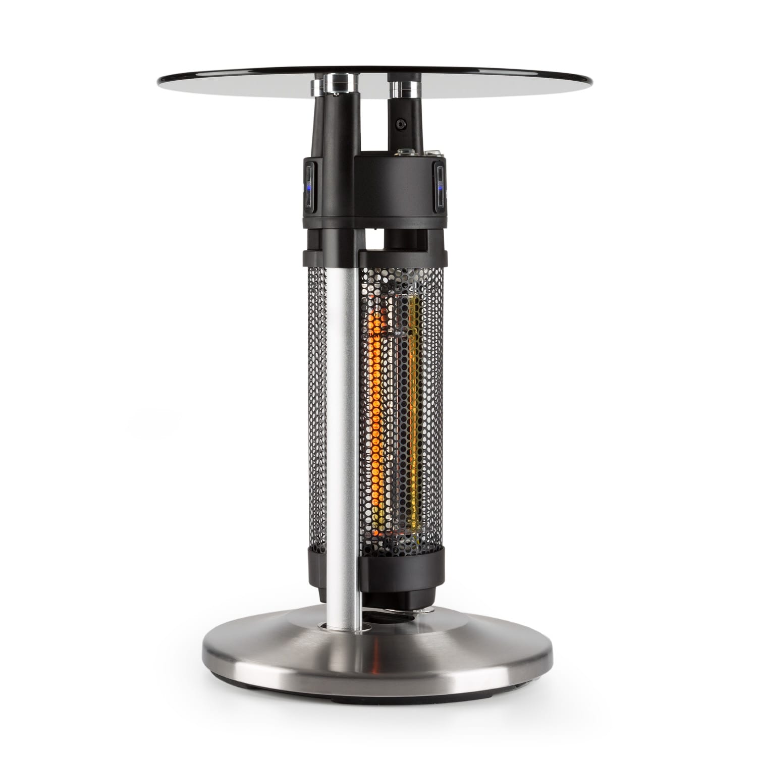 Primal Heat 65 table de bistro élément chauffant IR au carbone 1200 W LED 65cm verre