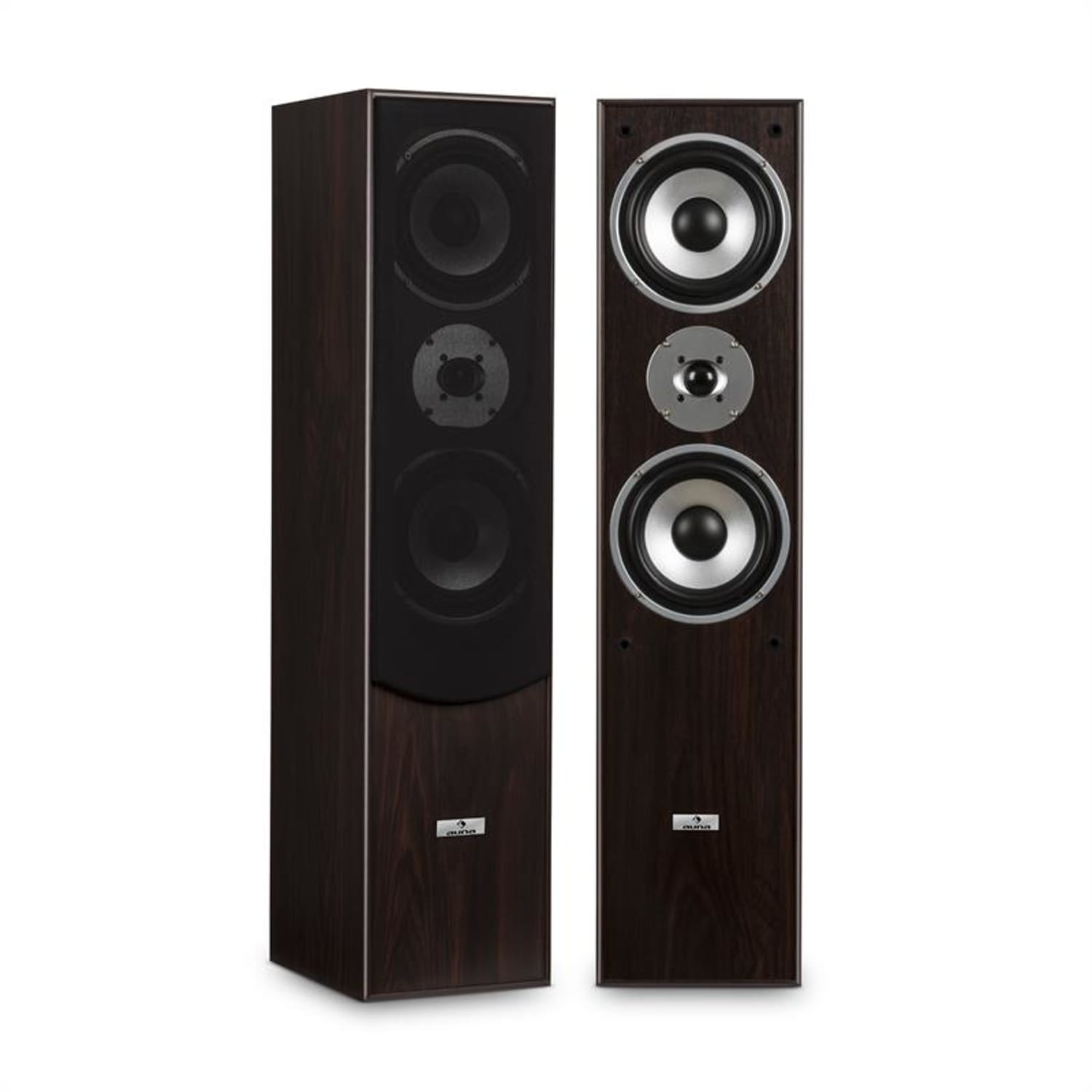 L766 3-Wege Bassreflex HiFi Boxen-Paar walnuss
