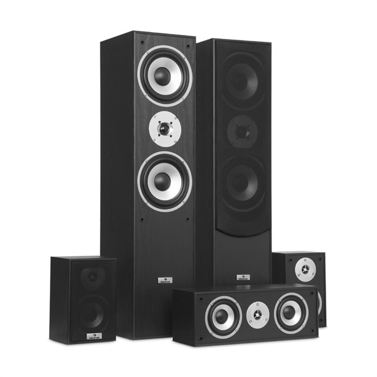 surround hangfal szett, házimozi, 335 W, RMS, fekete