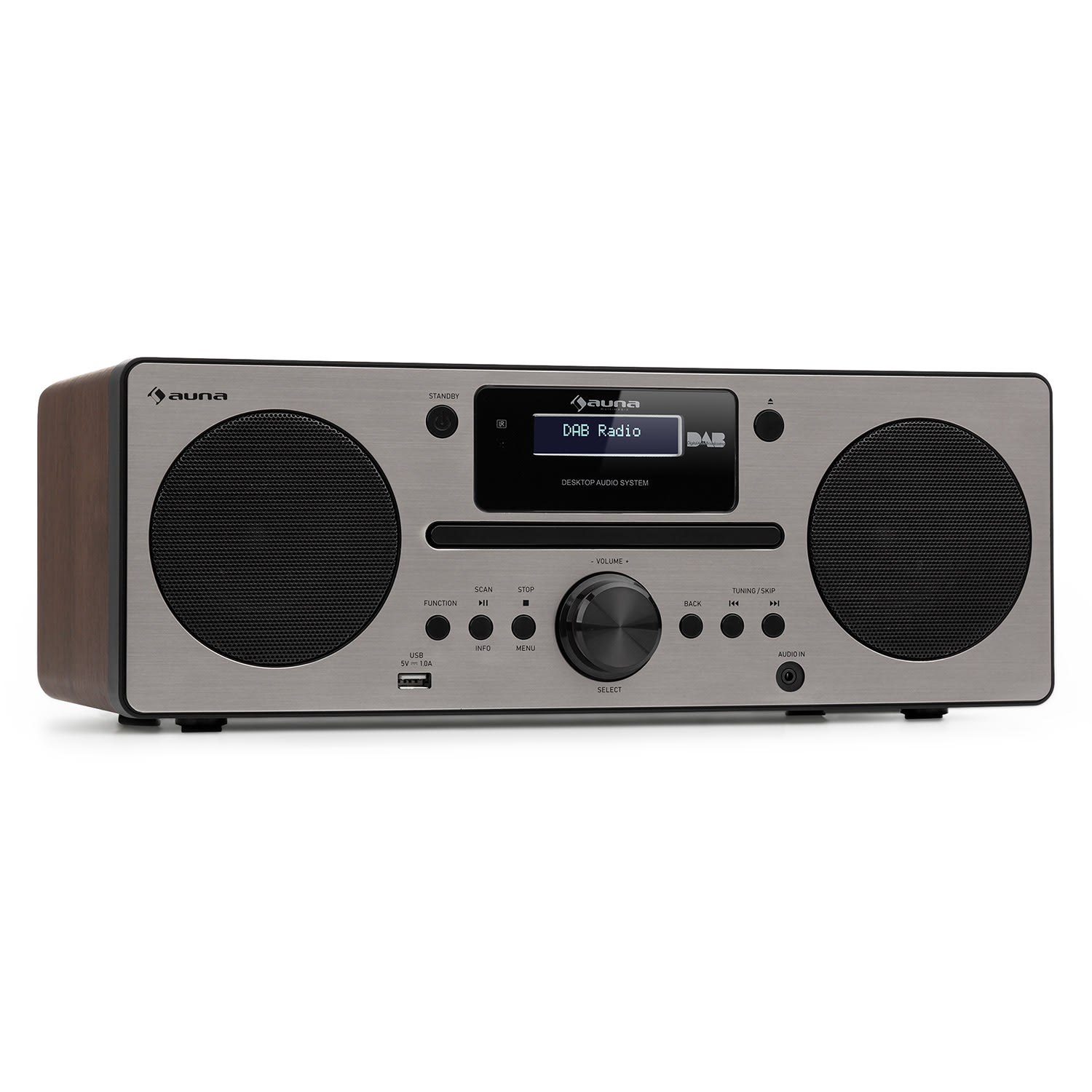 Harvard, mikrosustav, DAB/DAB+, FM tuner, CD player, USB napajanje, orah