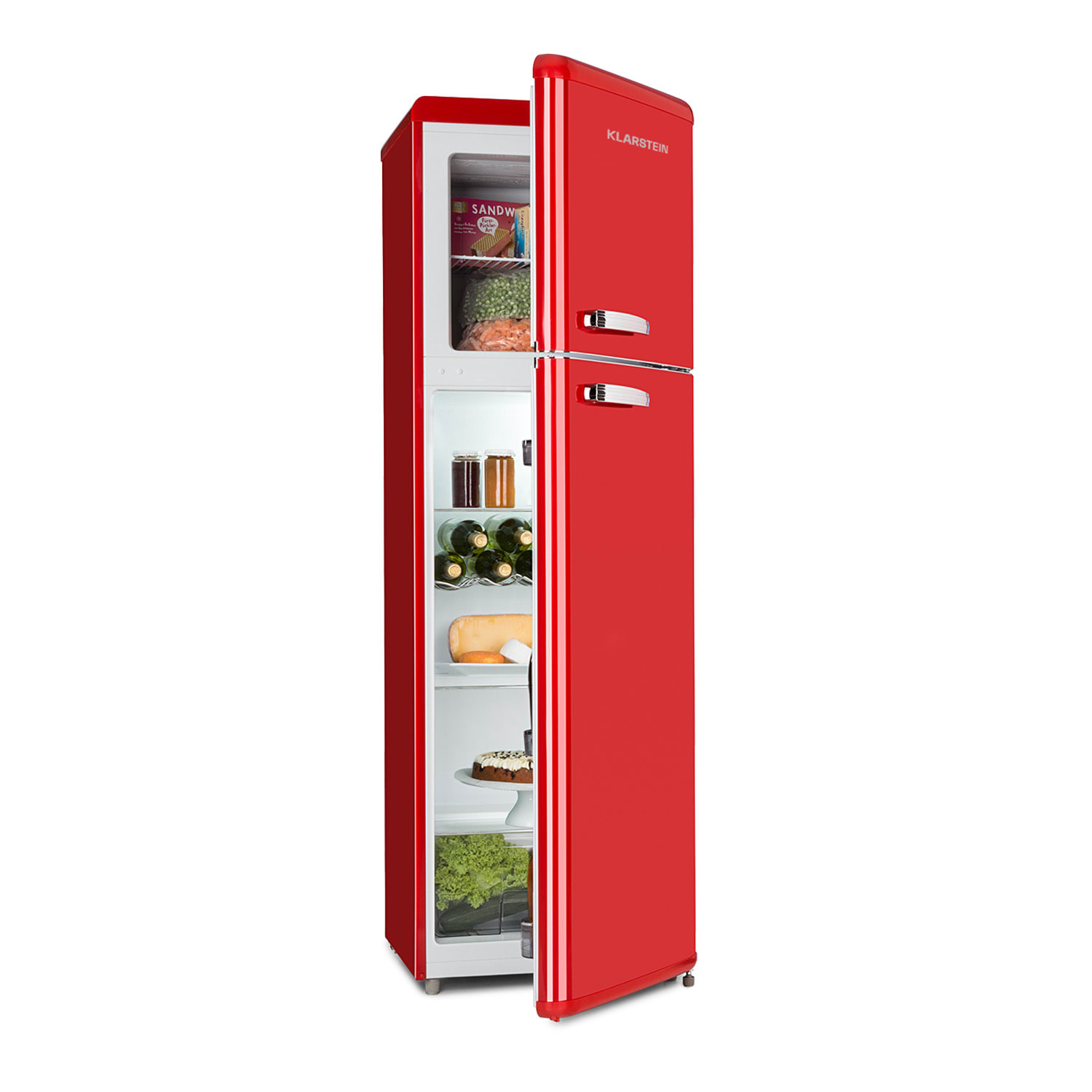 Audrey Retro Refrigerator Fridge & Freezer Combination 194 / 56 Litres