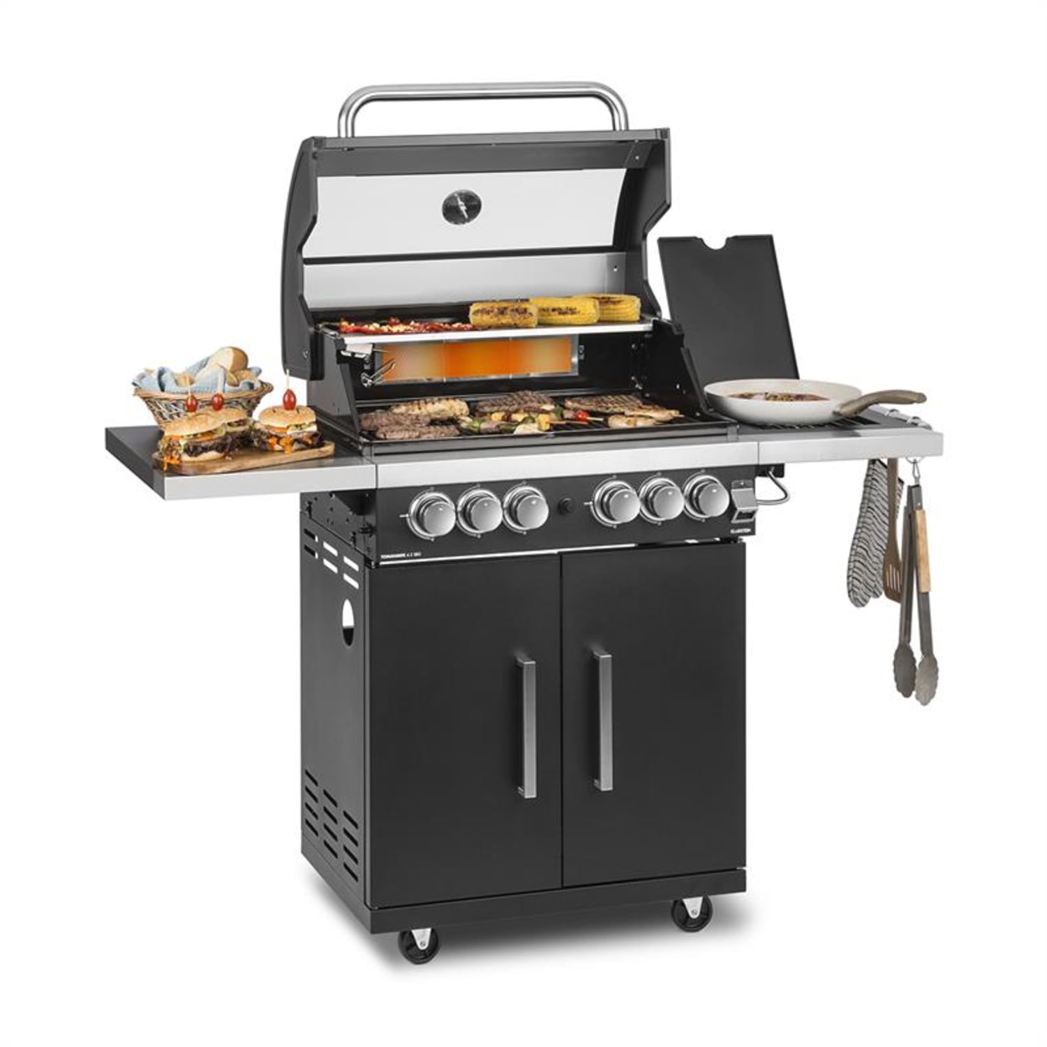 Tomahawk 4.2 SBG Gasgrill 6 Brenner 20,7 kW 64x42cm Grill Edelstahl