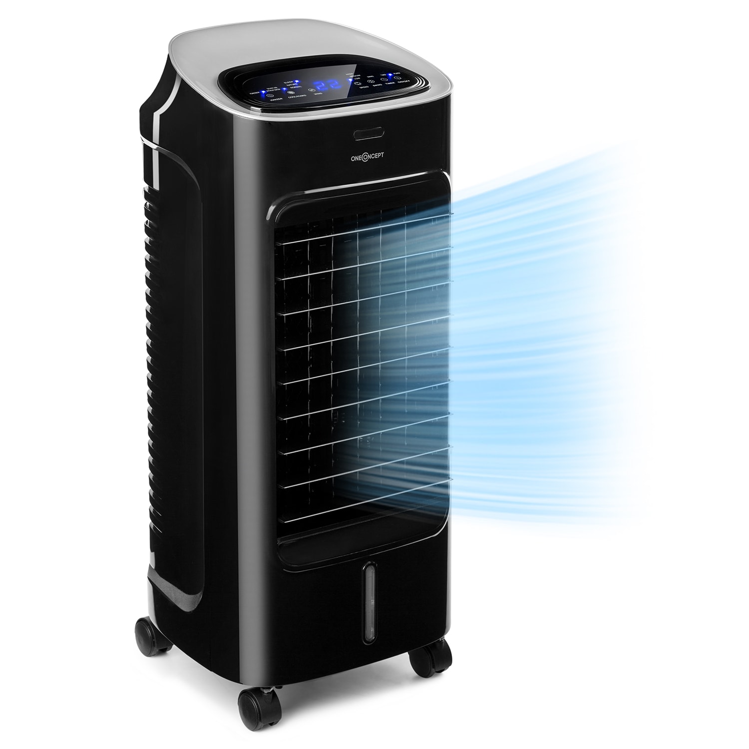 Coolster, hladilec zraka, ventilator, ionizator, 60 W, 320 m³/h , 4 l posoda, črna barva