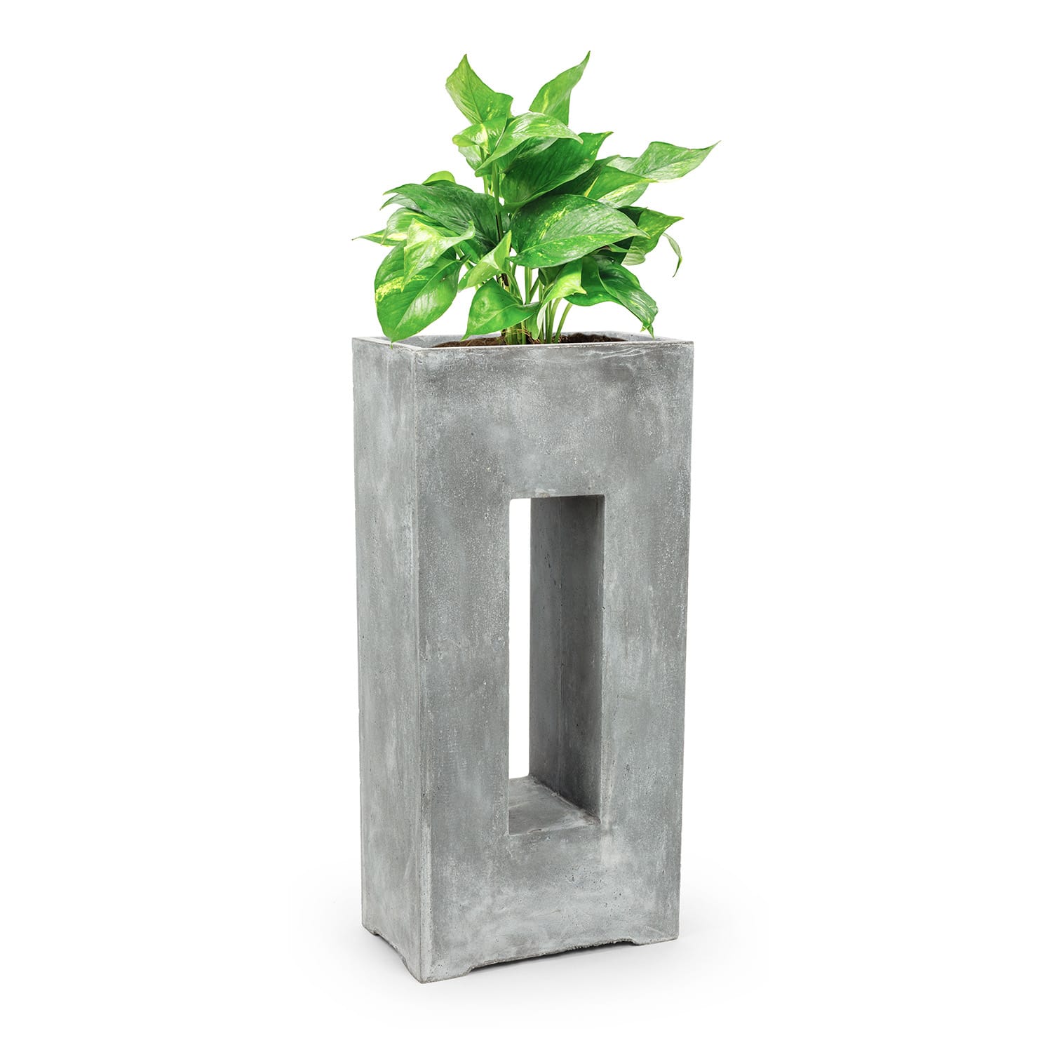 Airflor Maceta 45 x 100 x 27 cm Fibra de vidrio Exterior/Interior gris claro