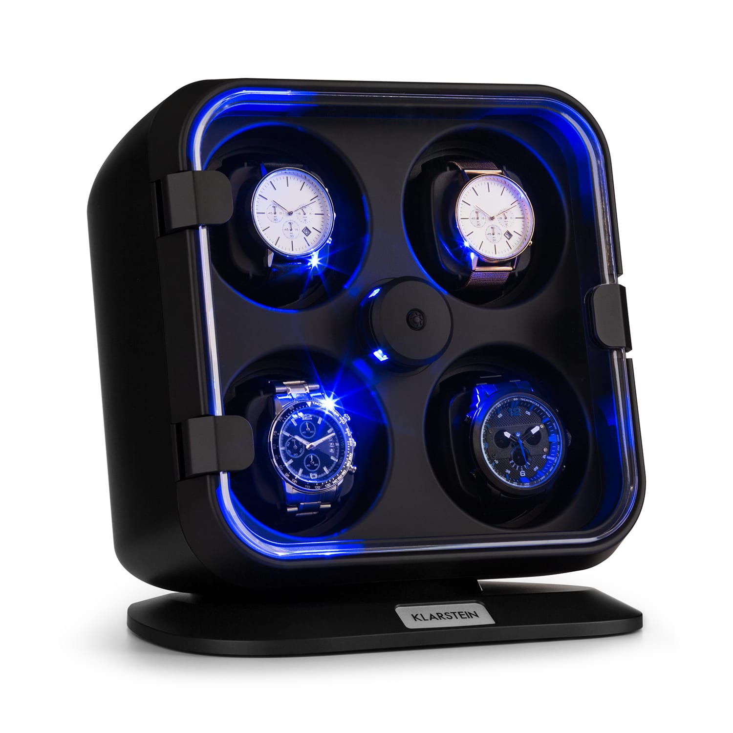 Clover Watch Winder 4 Watches 3 Rotations 4 Speeds LED