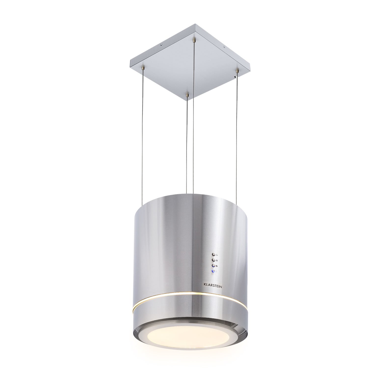 Tron Ambience Inselabzugshaube Ø38cm Umluft 540m³/h LED Edelstahl