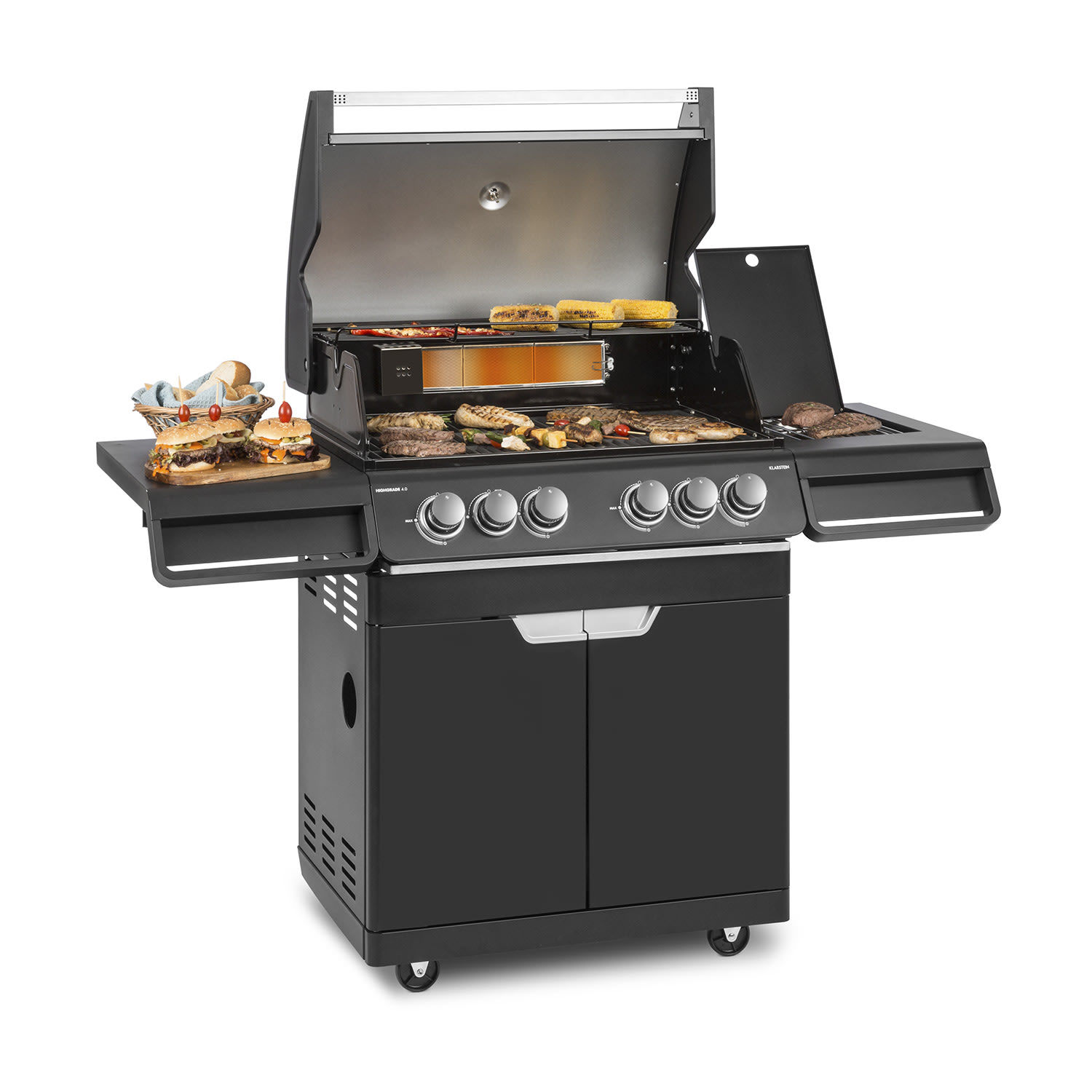 Highgrade 4 IB Gasgrill 6 Brenner 19,8 kW 71x46cm Grill Edelstahl