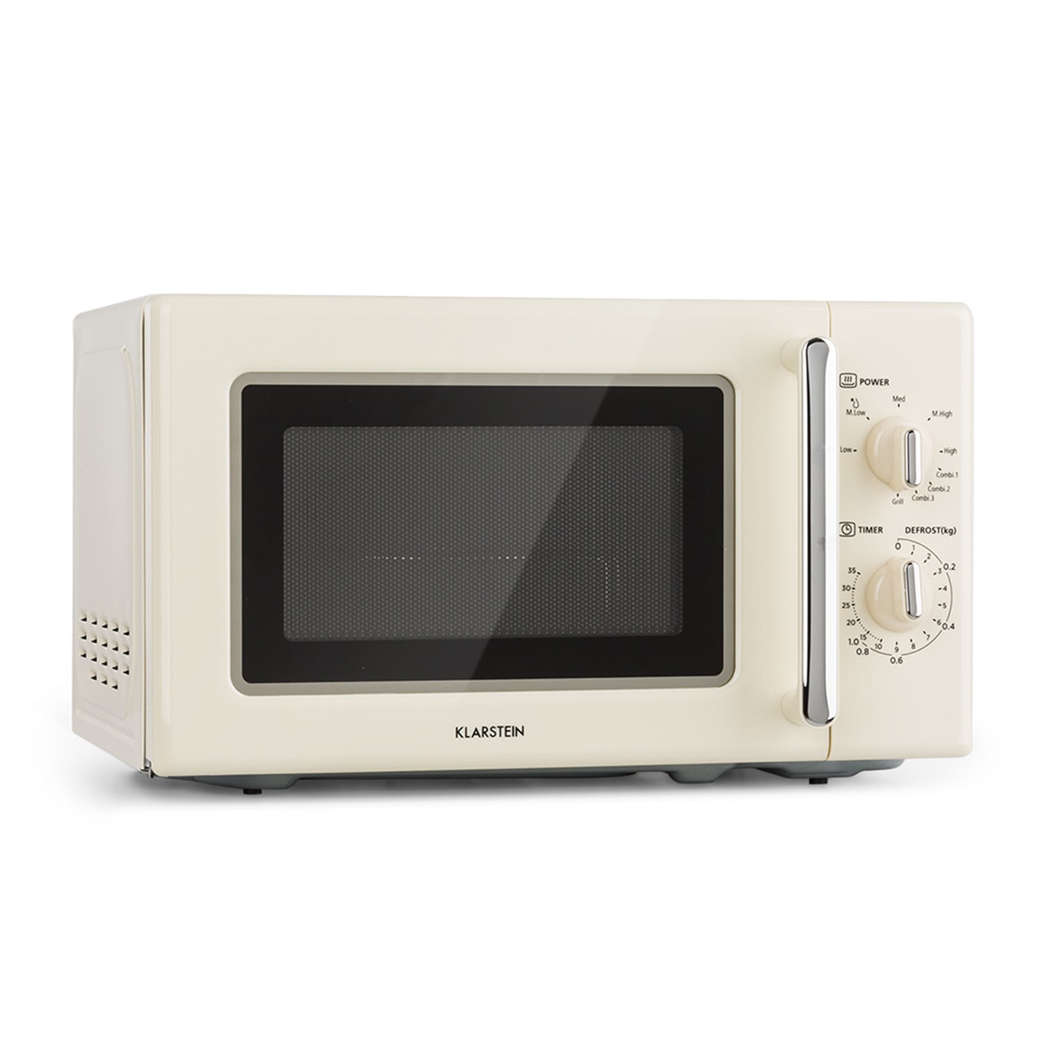 Caroline, mikrovlnná rúra, 20 l, 700/1000 W, Ø 25,5 cm, QuickSelect, retro, krémová