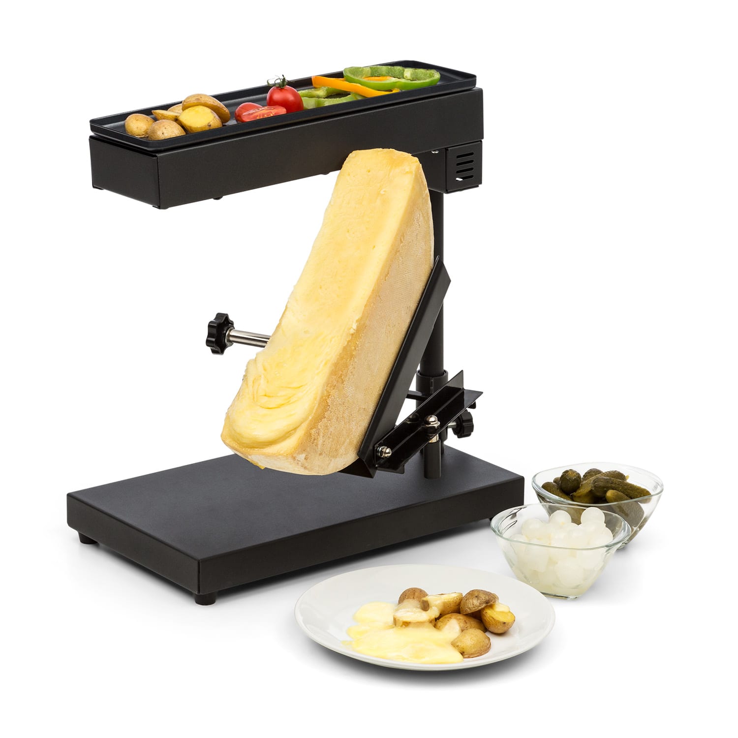 Appenzell Peak, raclette s grilom, 1000 W, termostatový prepínač, čierny