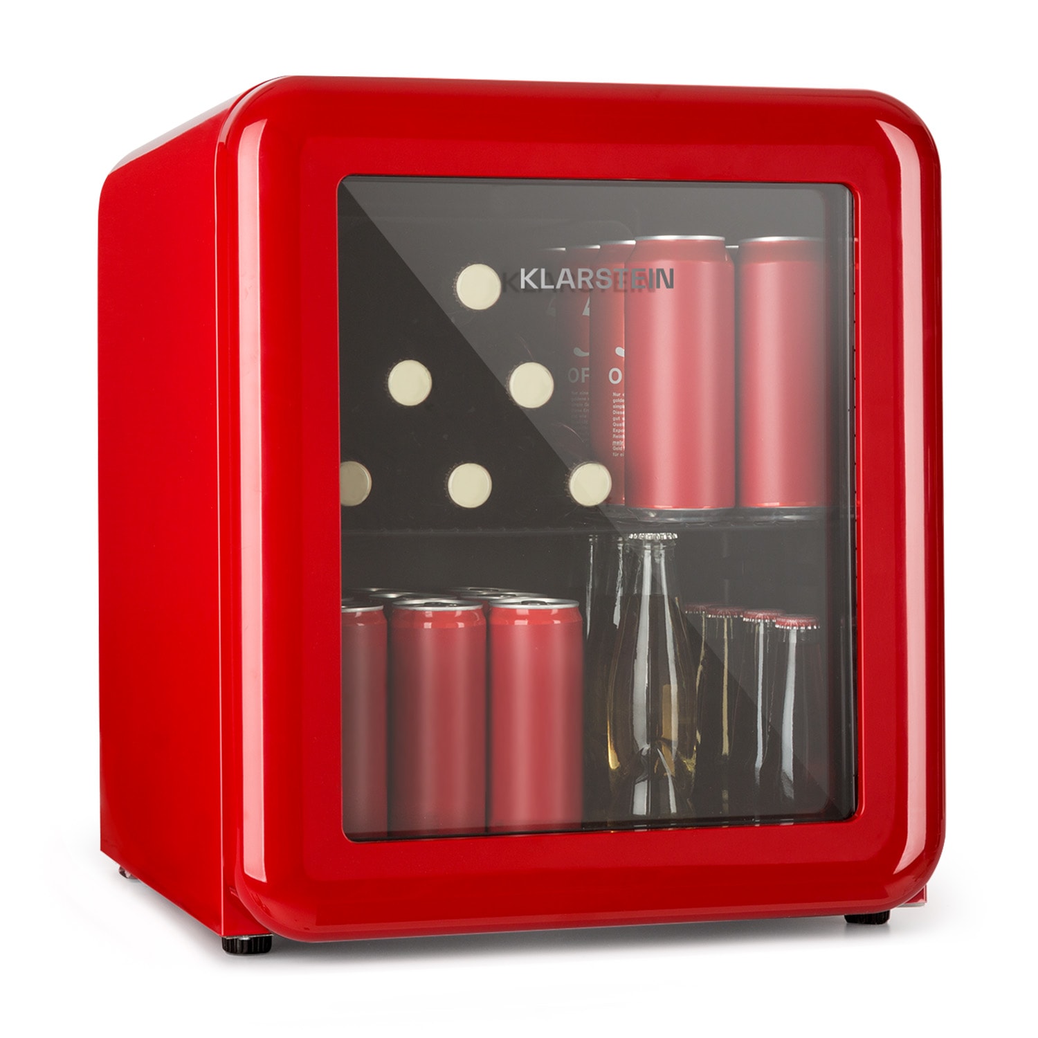 PopLife Getränkekühler Kühlschrank 0-10°C Retro-Design