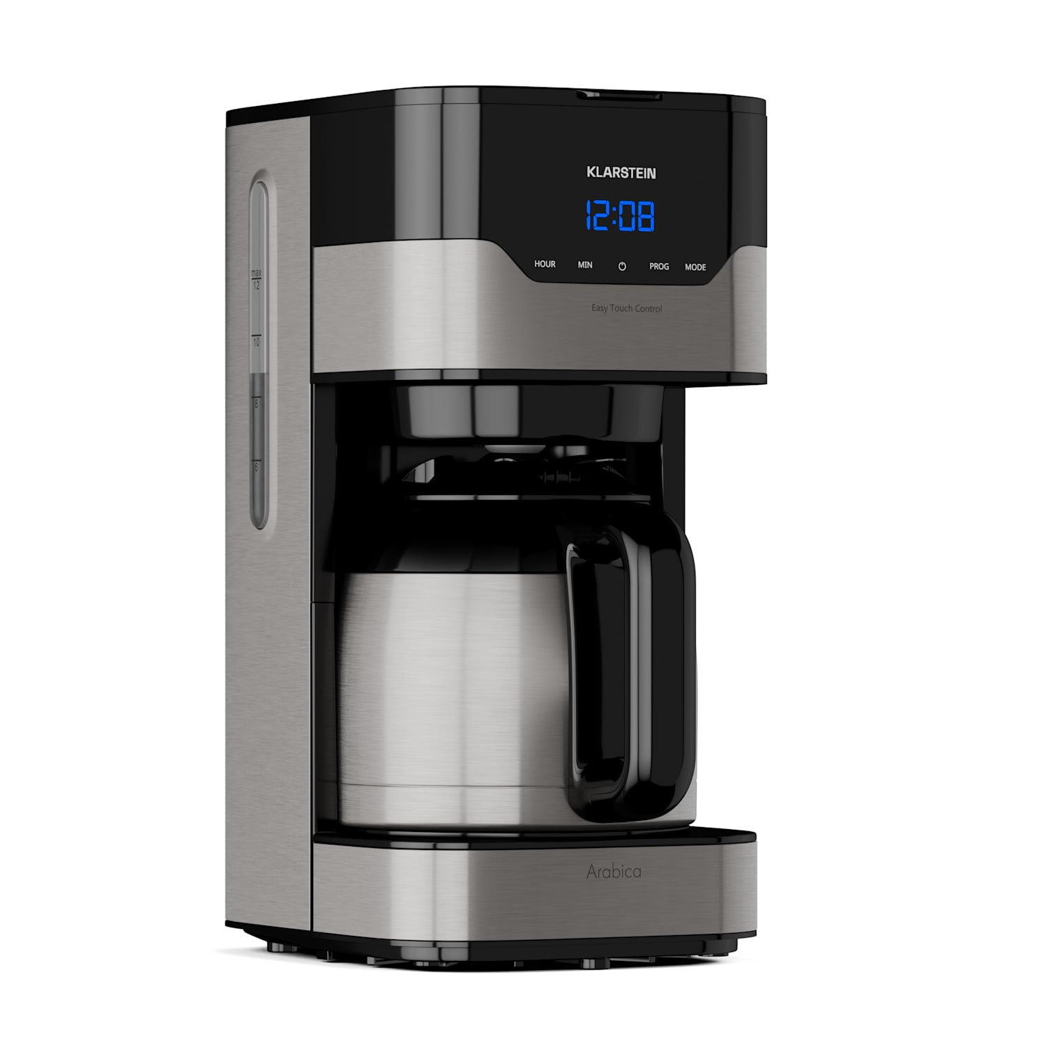 Arabica, ekspres do kawy przelewowy, 800 W, 1,2 l, EasyTouch Control, kolor srebrno-czarny