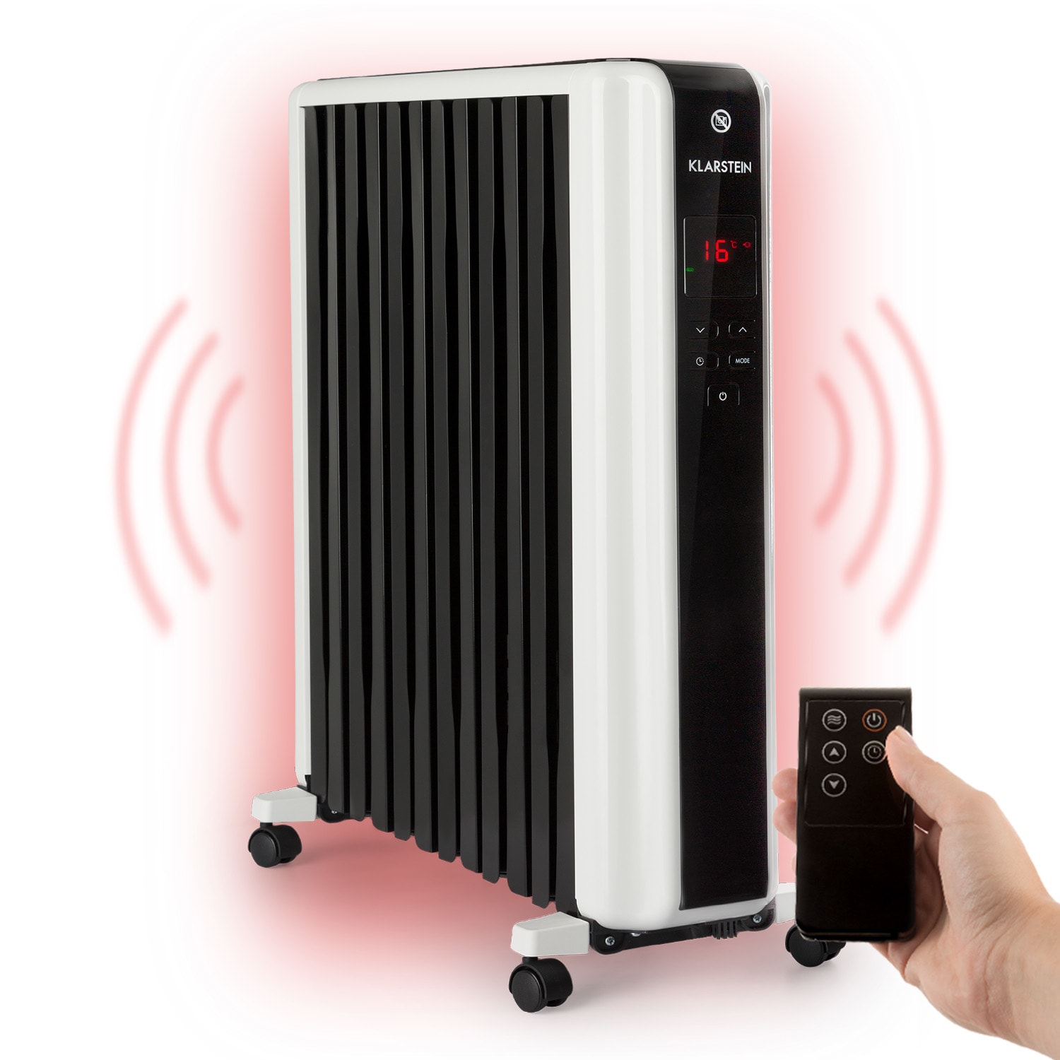 Thermaxx 2500, olejový radiátor, 2500 W, 5-35 °C, 24-hod. časovač, biely/čierny