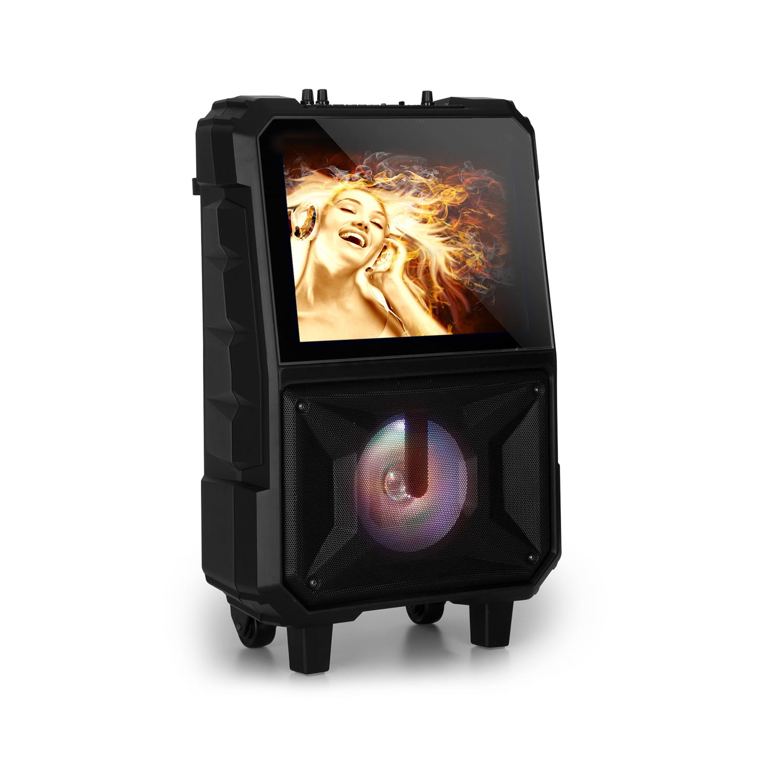 CenterStage 8 Mobile Karaoke Speaker, 40 W, 14.1" Display, Wireless Mic