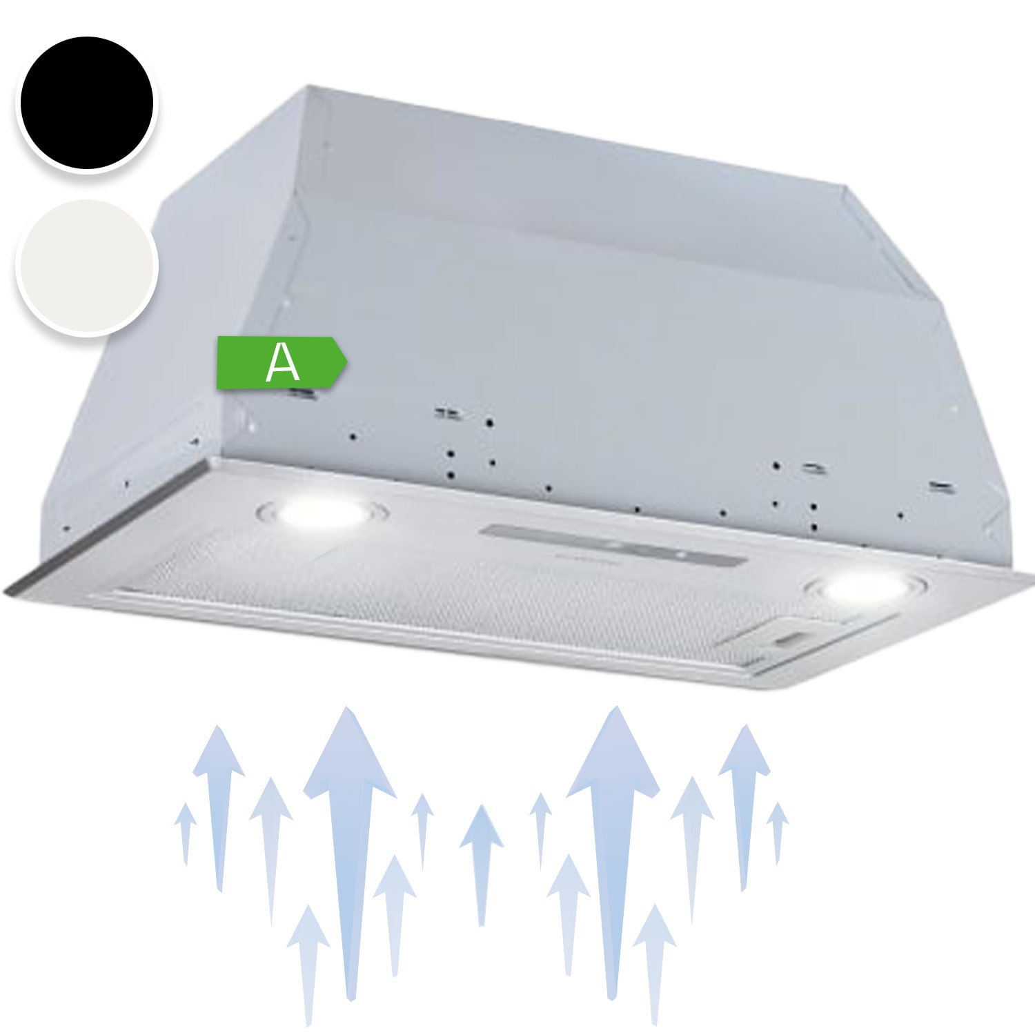 Paolo Dunstabzugshaube Einbau 52,5 cm EEK: A 593 m³/h LED Touch