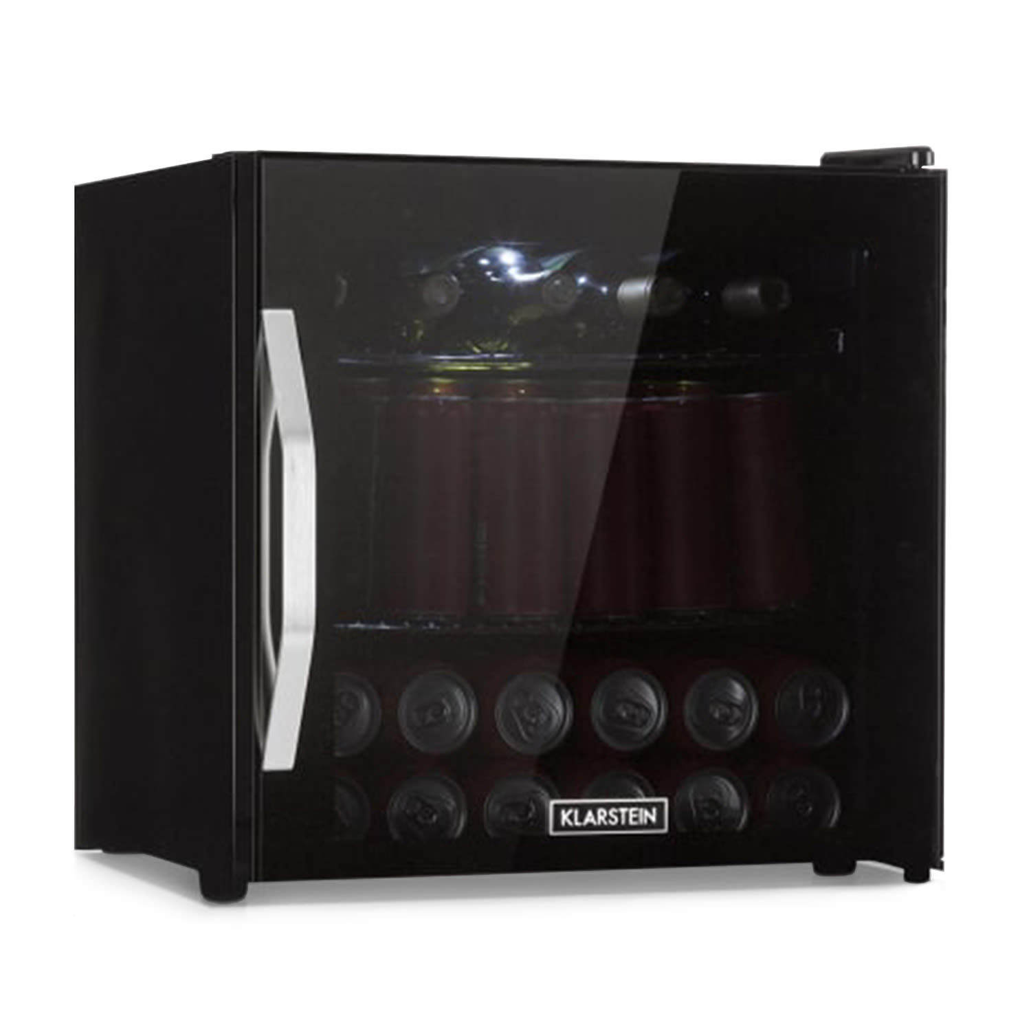 Beersafe L Onyx Kühlschrank 47 Liter 2 Böden Panoramaglastür.