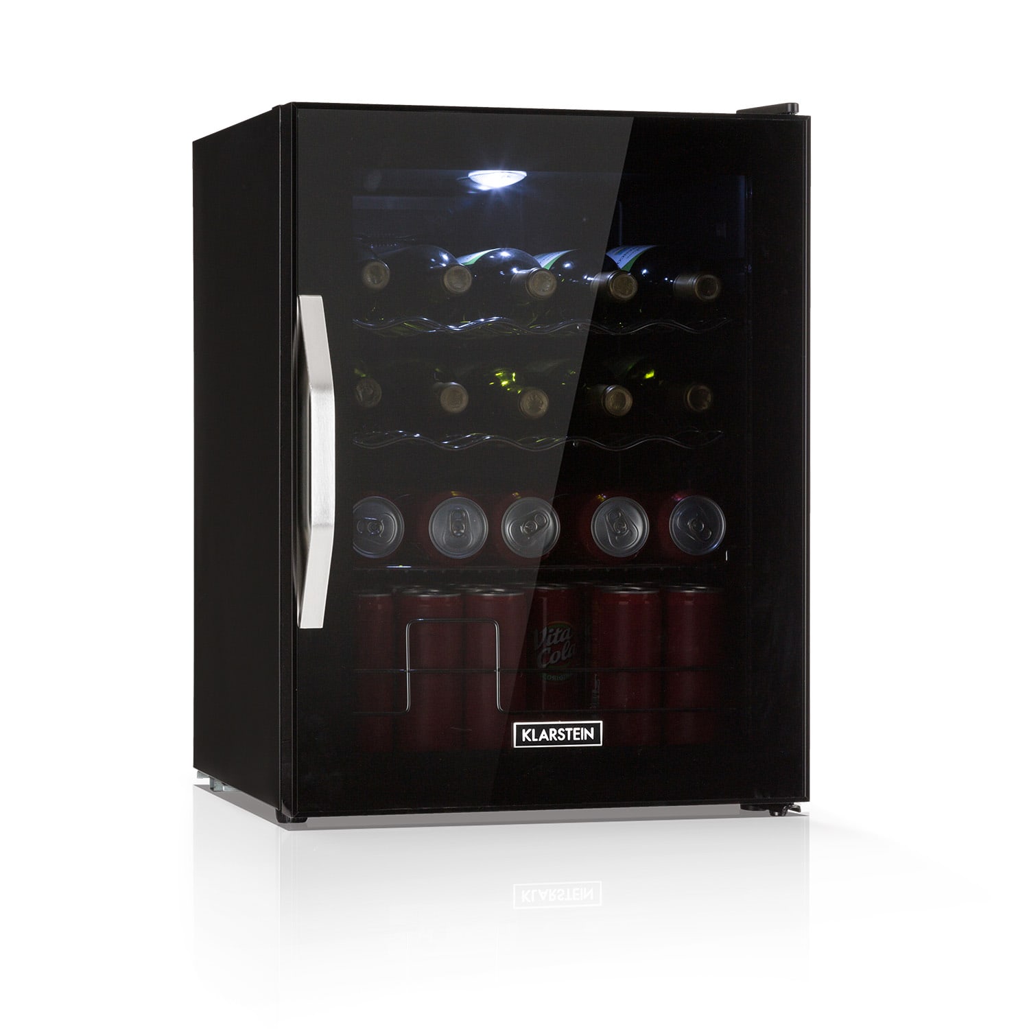Beersafe XL Onyx, hladilnik za pijačo, E, LED, kovinske rešetke, steklena vrata