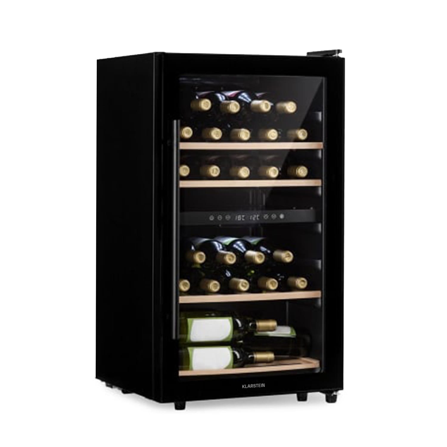 Barossa 34 Duo, vinotéka, 2 zóny, 34 fliaš, sklené dvierka, dotykové ovládanie, čierna