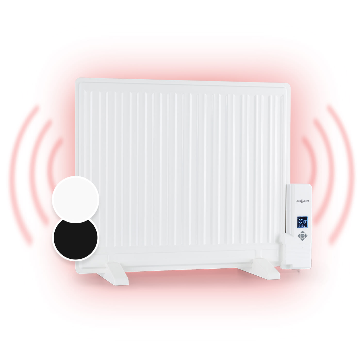 Wallander, radiator pe ulei, 600 W, termostat, încălzitor de ulei, ultra-plat, alb