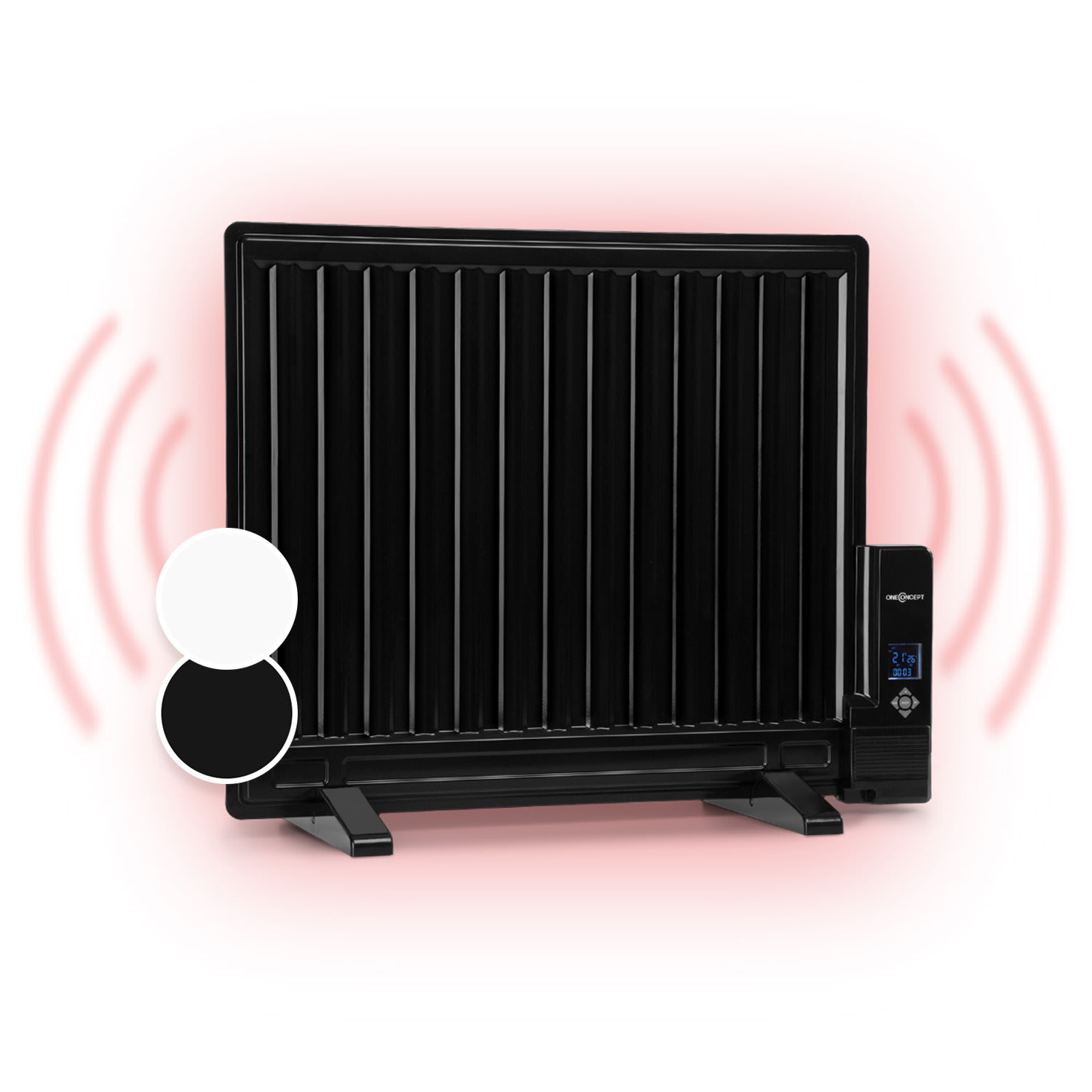Wallander Radiatore ad Olio 600 W Termostato Riscaldatore ad Olio Ultra Piatto Nero