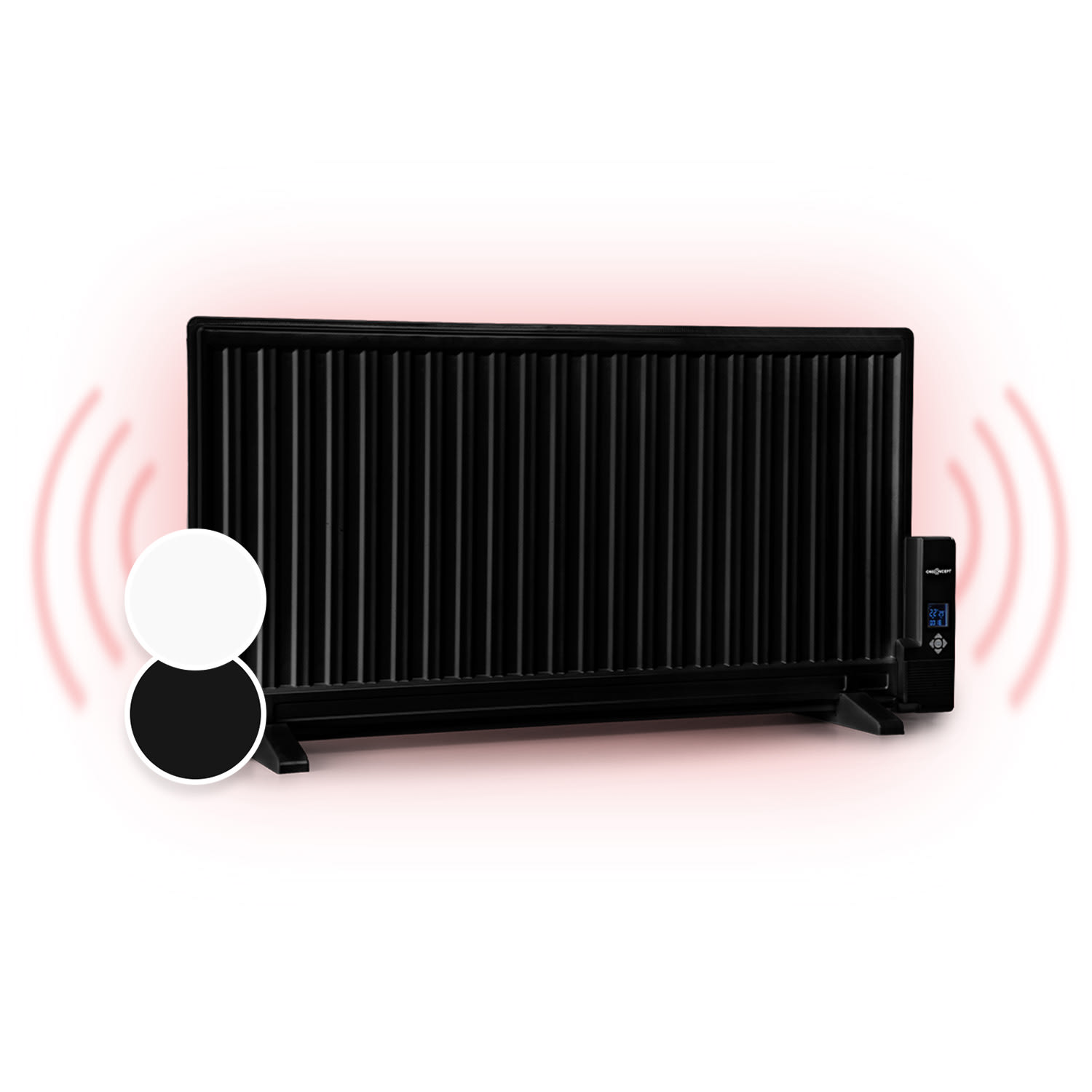 Wallander, olejový radiátor, 1000 W, termostat, olejové vyhrievanie, plochý dizajn, čierny