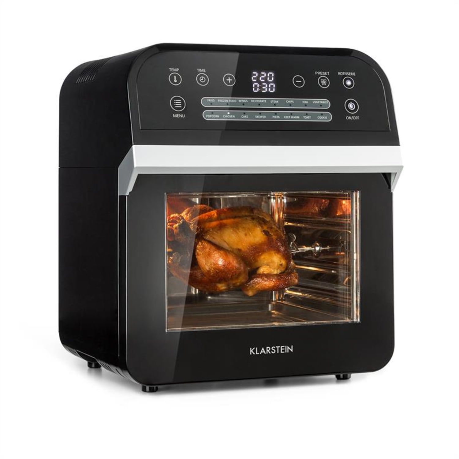 AeroVital Cube, friteuză pe aer cald, 1600 W, 12 l, timer, 16 programe, negru