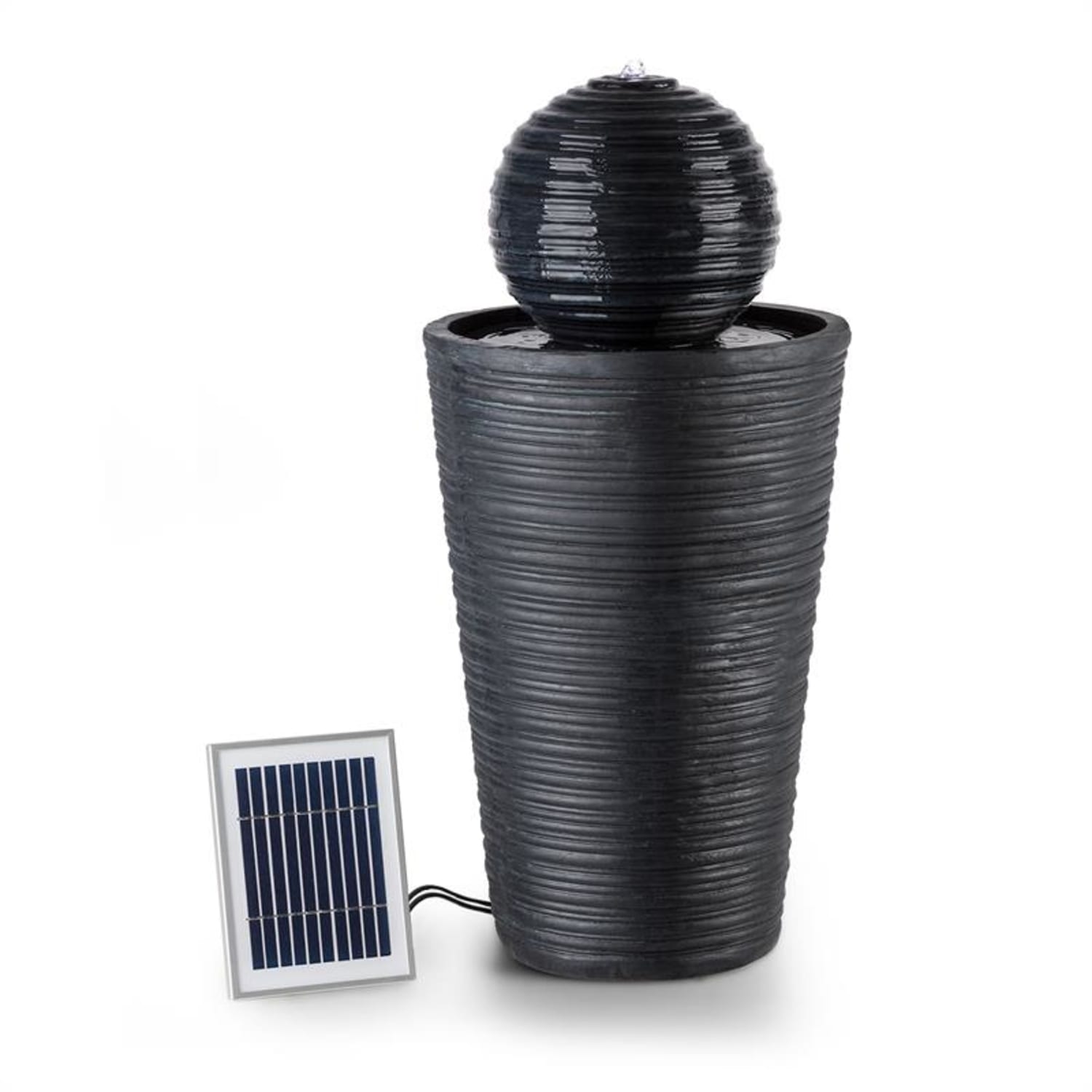 Liquitorre XL Solarbrunnen 200l/h Solarpanel 2W Akku LED Polyresin