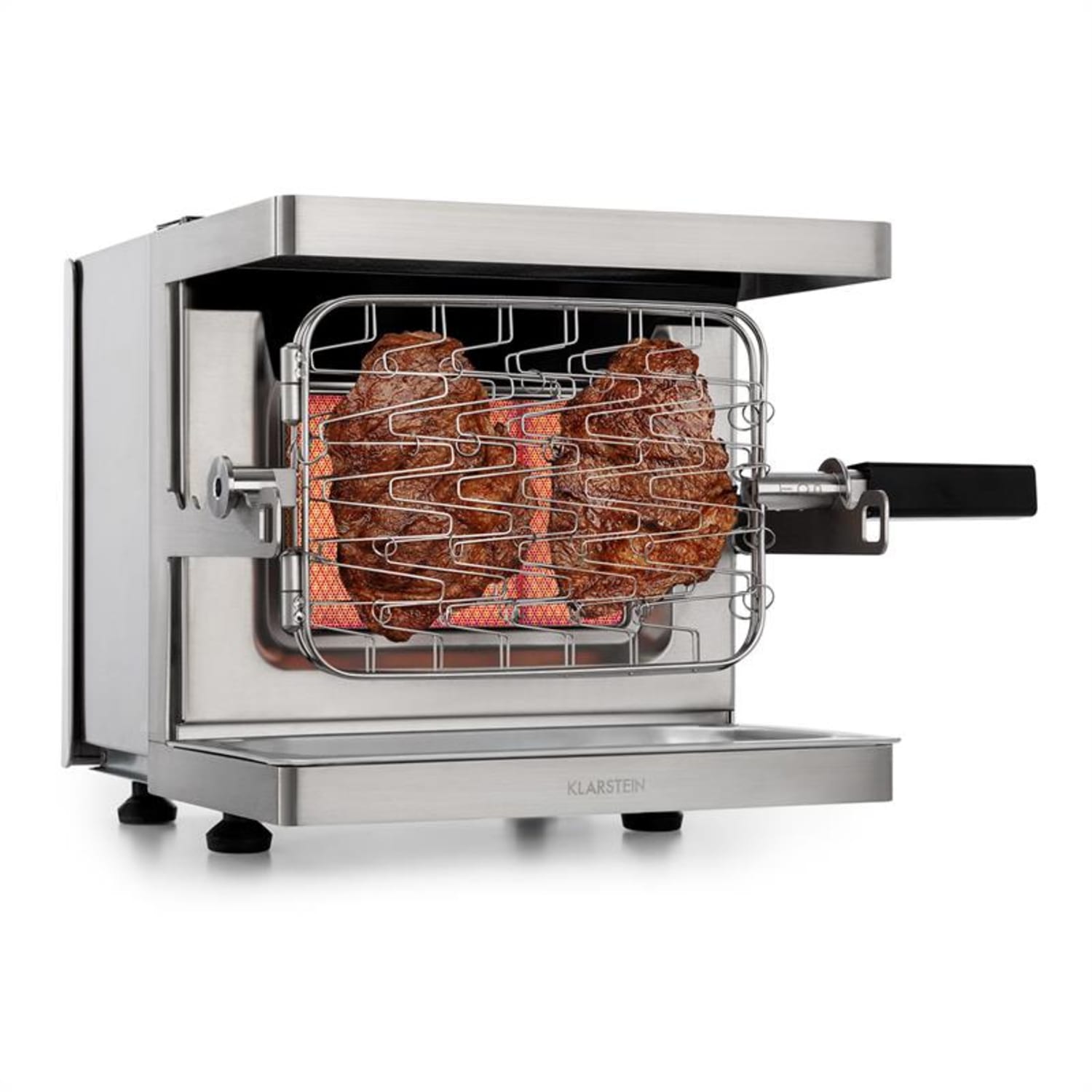 Crossfire Vertikaler Gasgrill 800°C Infrarot-Brenner 12.000 BTU silber
