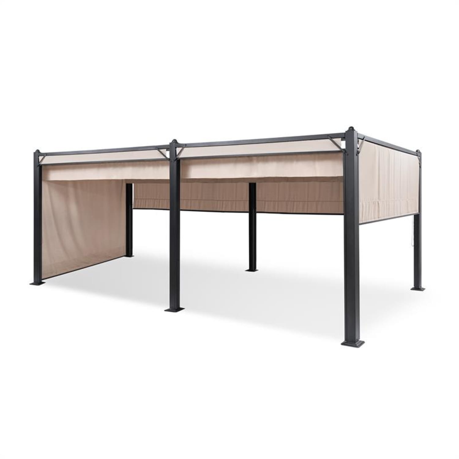 Pantheon Cortina Pavillon mit Dach 3x6m 4 Seitenteile beige
