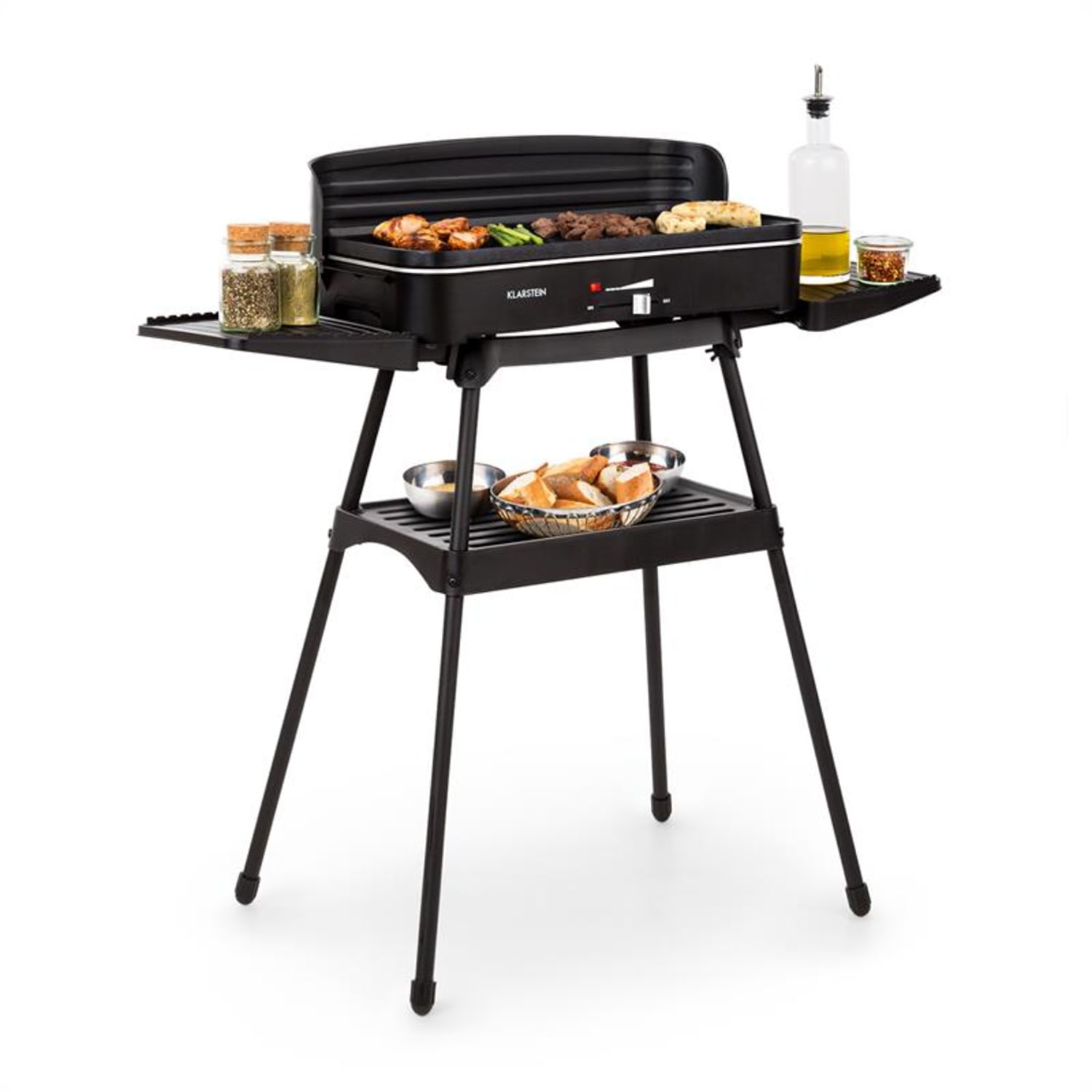 Porterhouse Elektrogrill 2200W Antihaft-Grillfläche schwarz