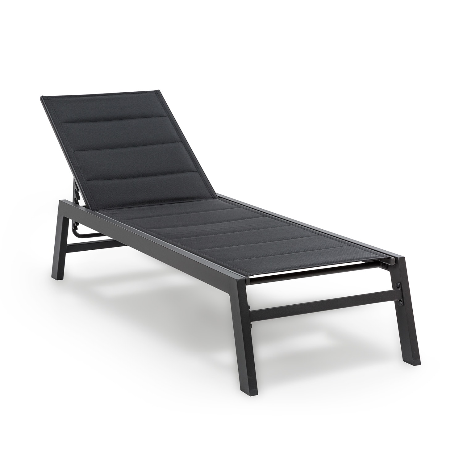 Renazzo Lounge, vrtna ležaljka, 70/30 PVC / PE, aluminij, 6 razina, antracit
