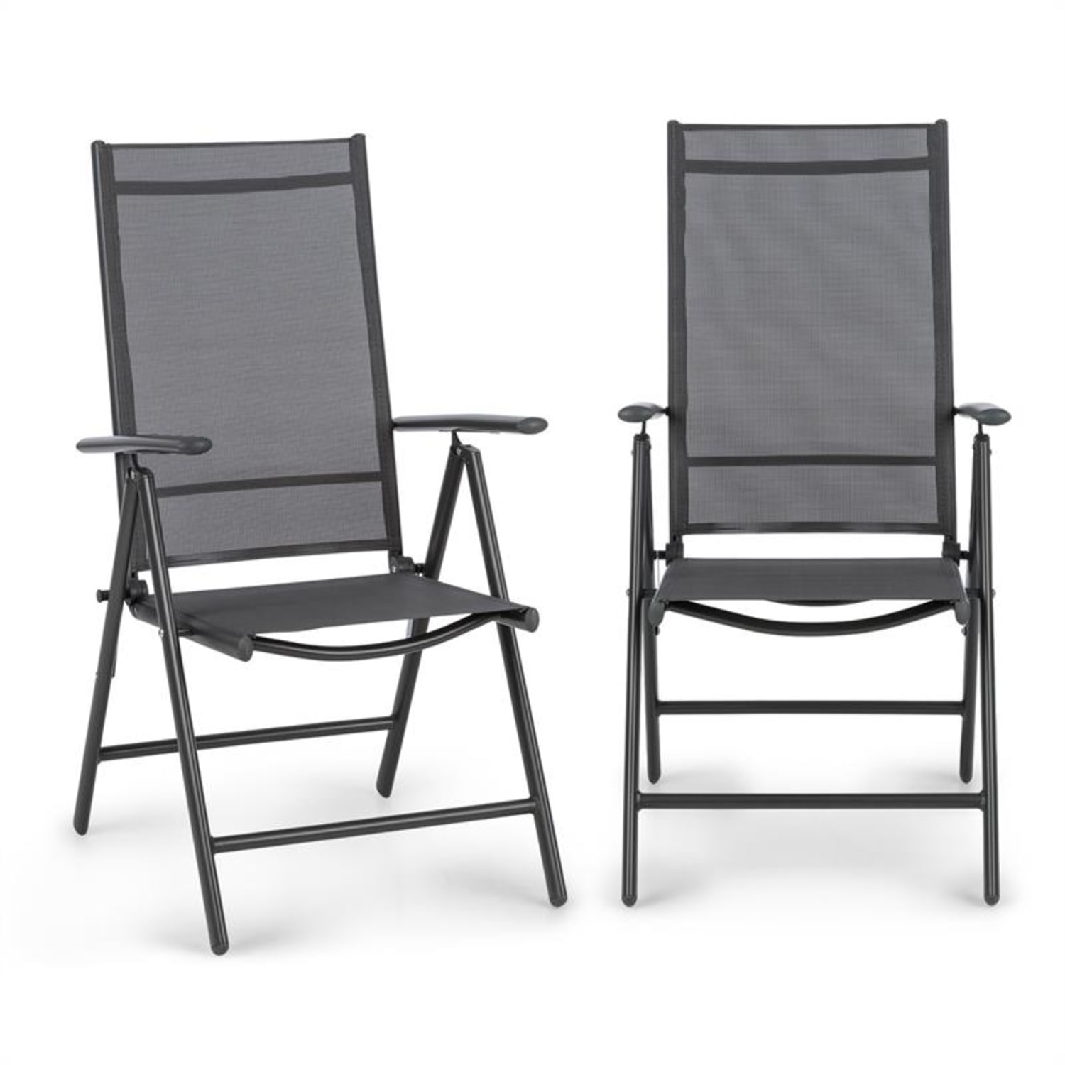 Almeria Klappstuhl 2er-Set 56,5 x 107 x 68 cm ComfortMesh Aluminium